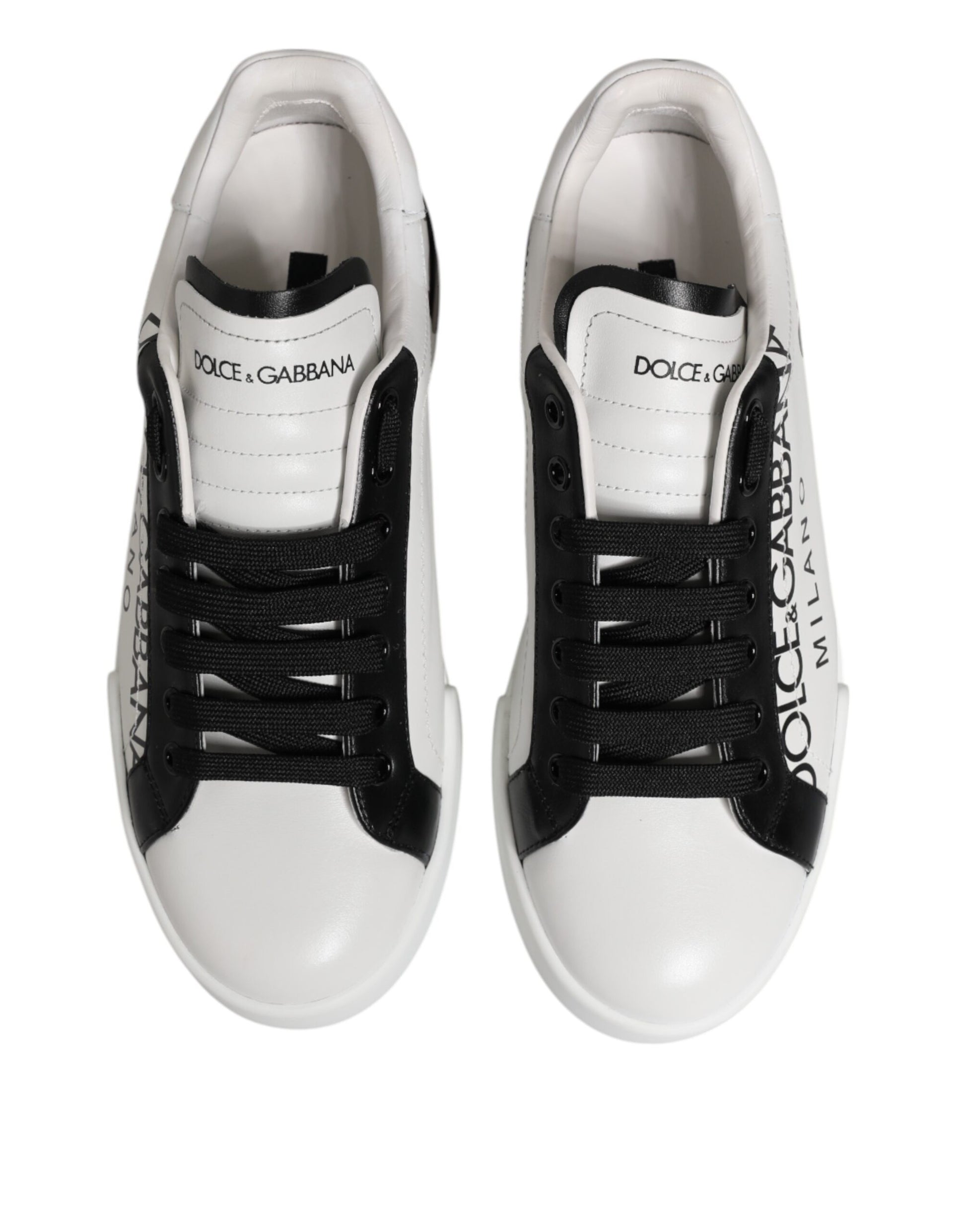 Baskets basses Dolce &amp; Gabbana pour homme, blanches et noires