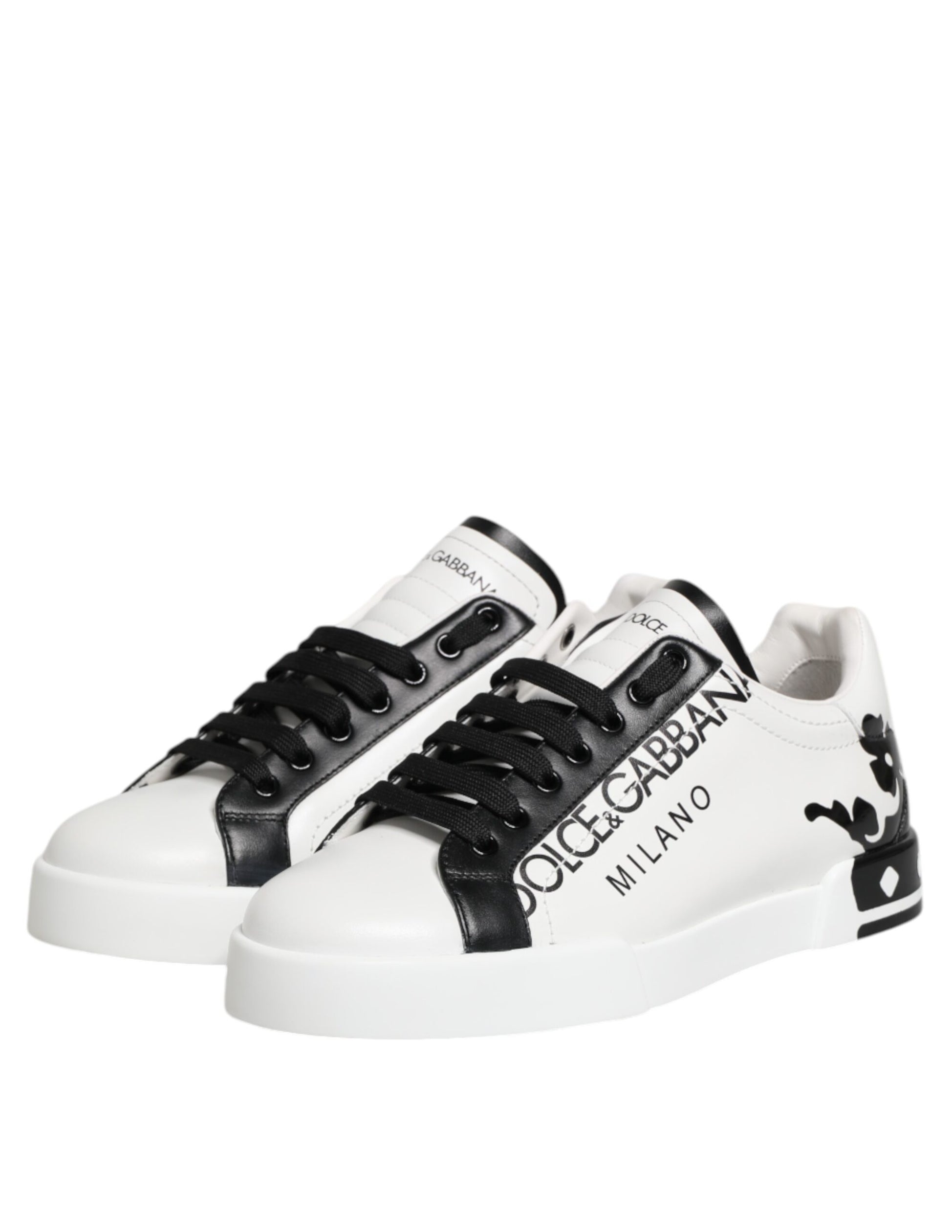 Baskets basses Dolce &amp; Gabbana pour homme, blanches et noires