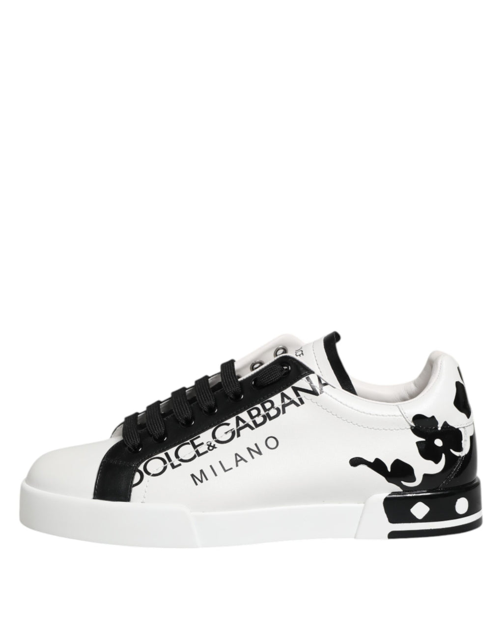 Baskets basses Dolce &amp; Gabbana pour homme, blanches et noires