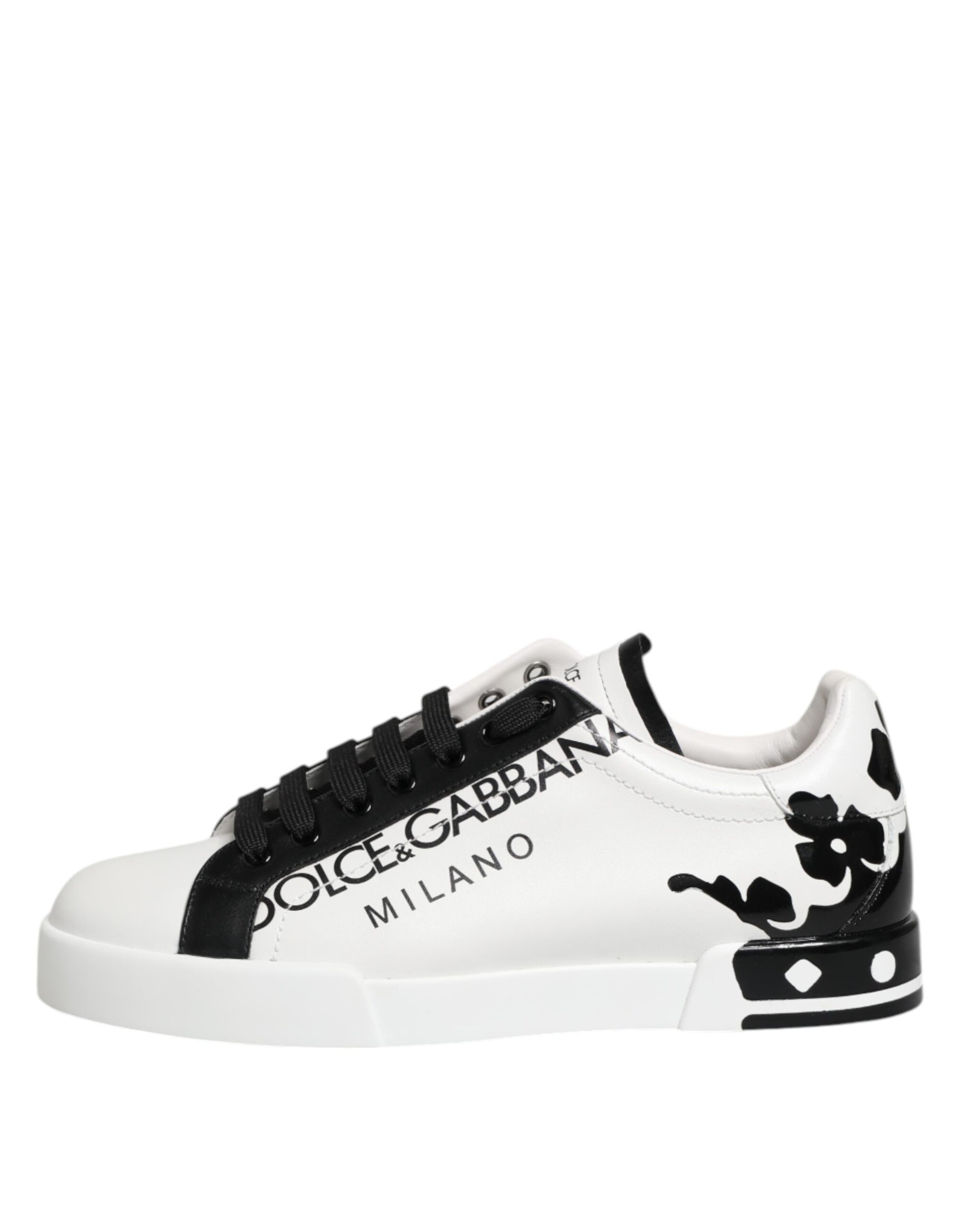 Baskets basses Dolce &amp; Gabbana pour homme, blanches et noires