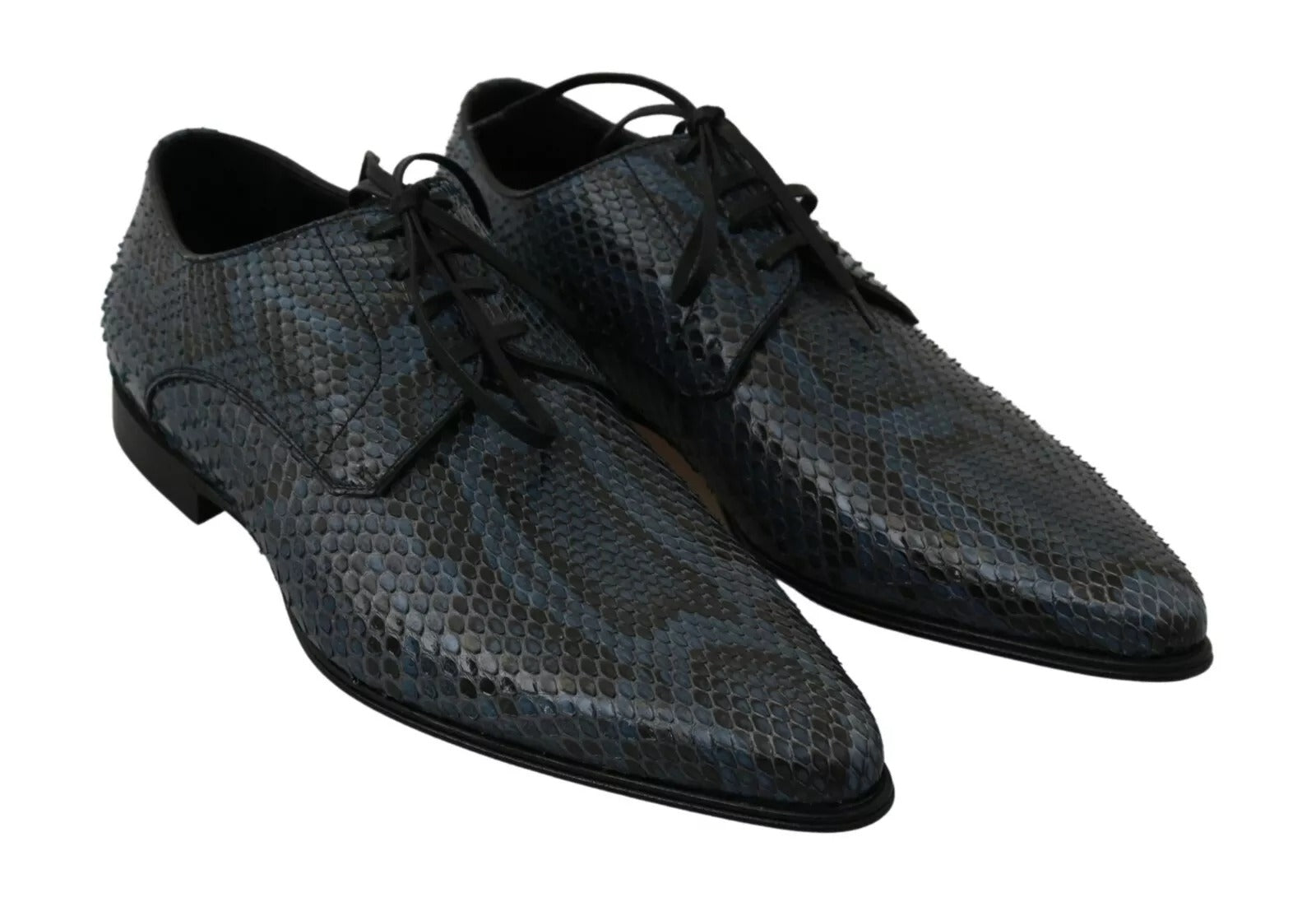 Chaussures en cuir de python bleu Dolce &amp; Gabbana en peau de serpent
