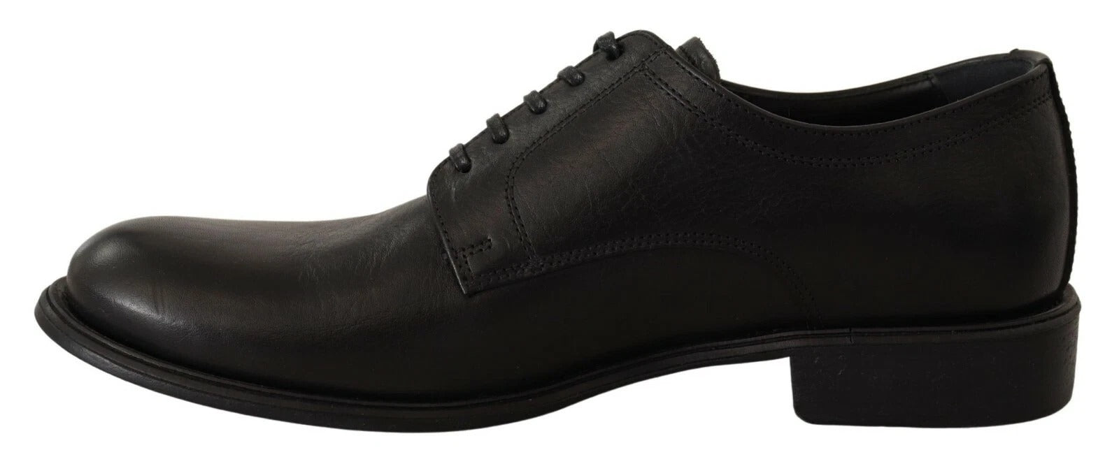 Chaussures Derby habillées en cuir noir à lacets Dolce &amp; Gabbana pour homme