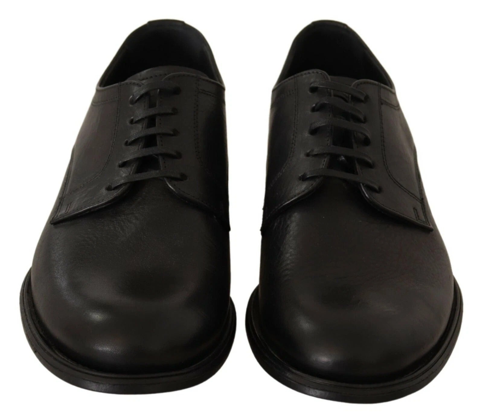 Chaussures Derby habillées en cuir noir à lacets Dolce &amp; Gabbana pour homme
