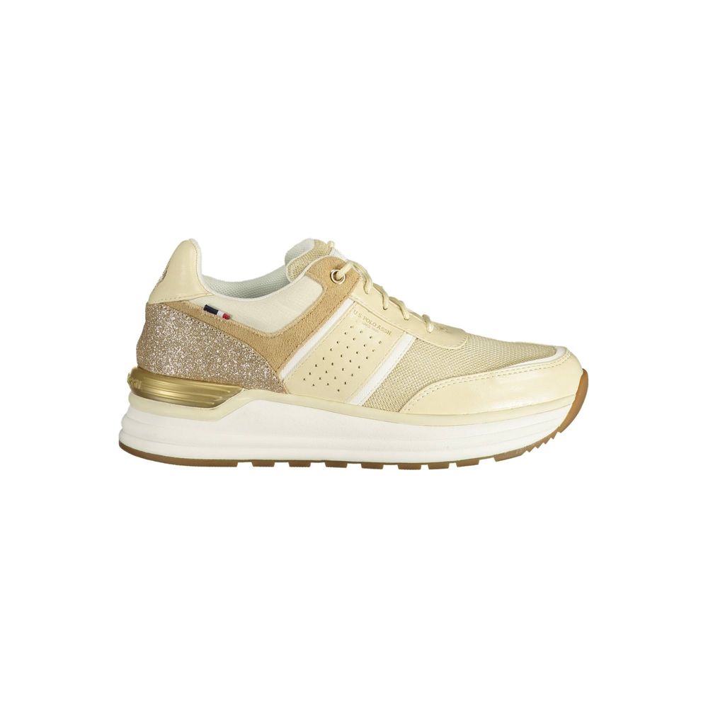 Baskets beiges en polyester US POLO ASSN.