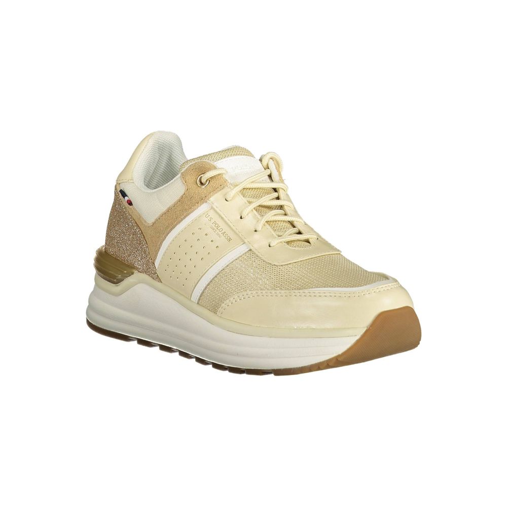Baskets beiges en polyester US POLO ASSN.