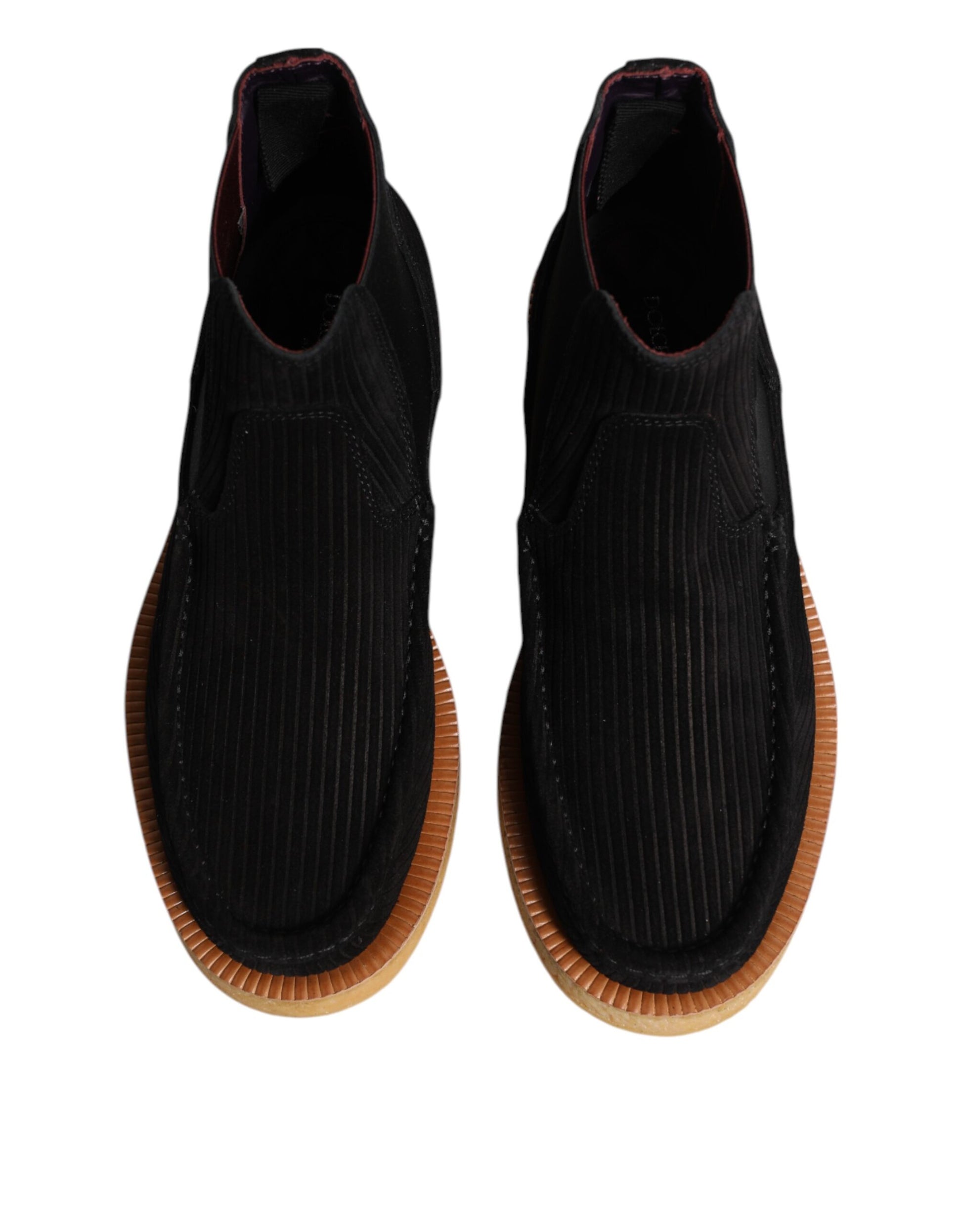 Bottines à enfiler en daim noir Dolce &amp; Gabbana