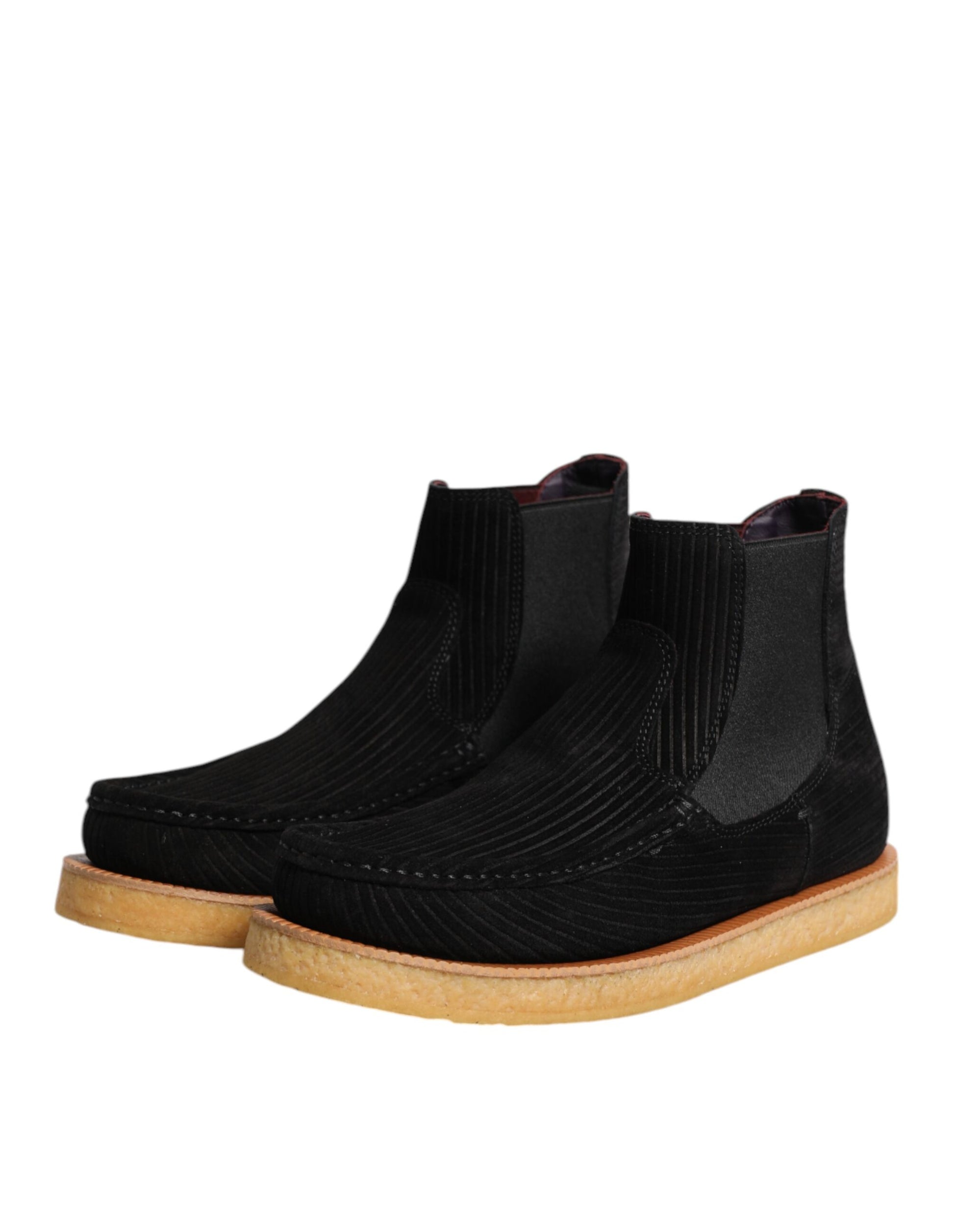 Bottines à enfiler en daim noir Dolce &amp; Gabbana