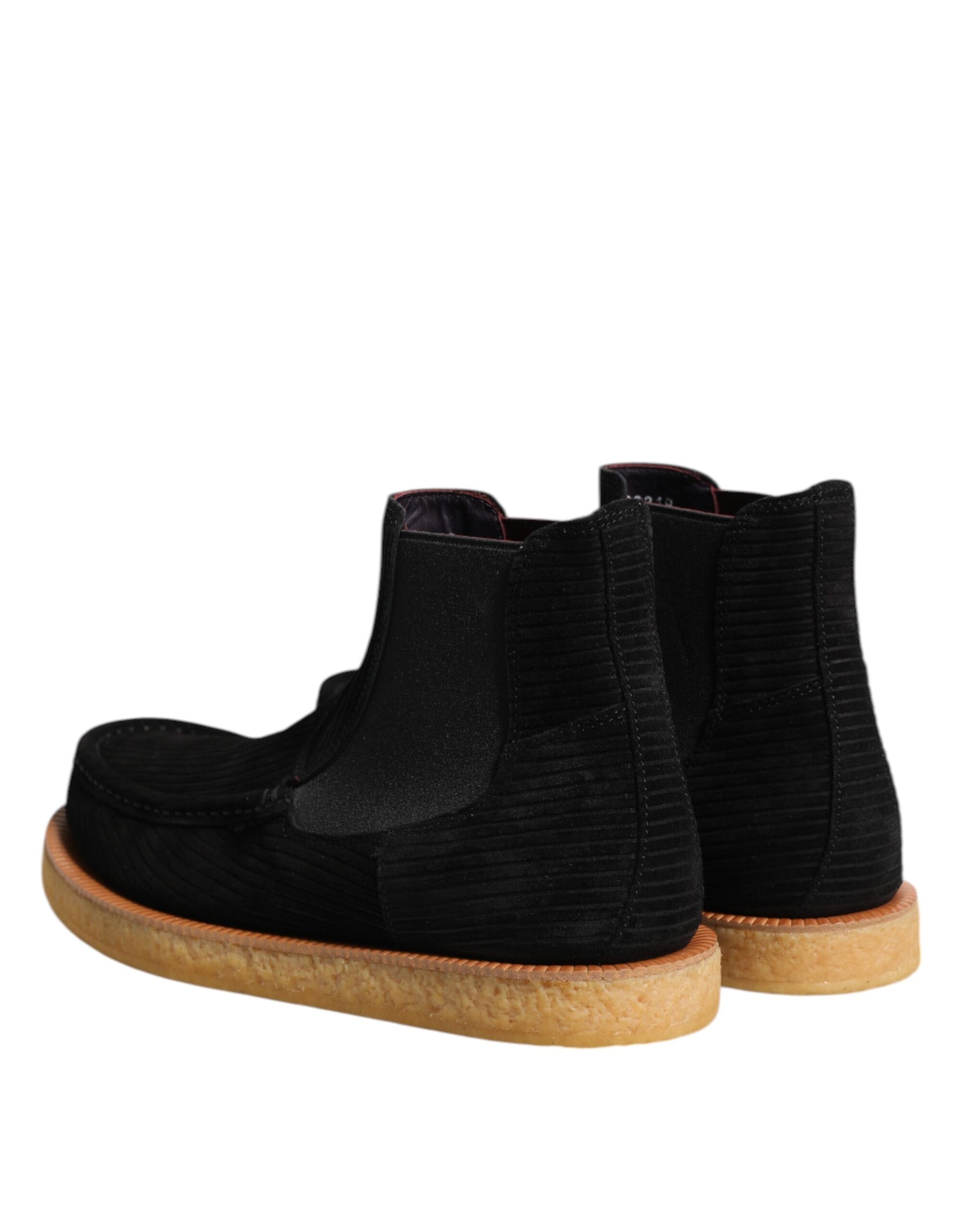 Bottines à enfiler en daim noir Dolce &amp; Gabbana