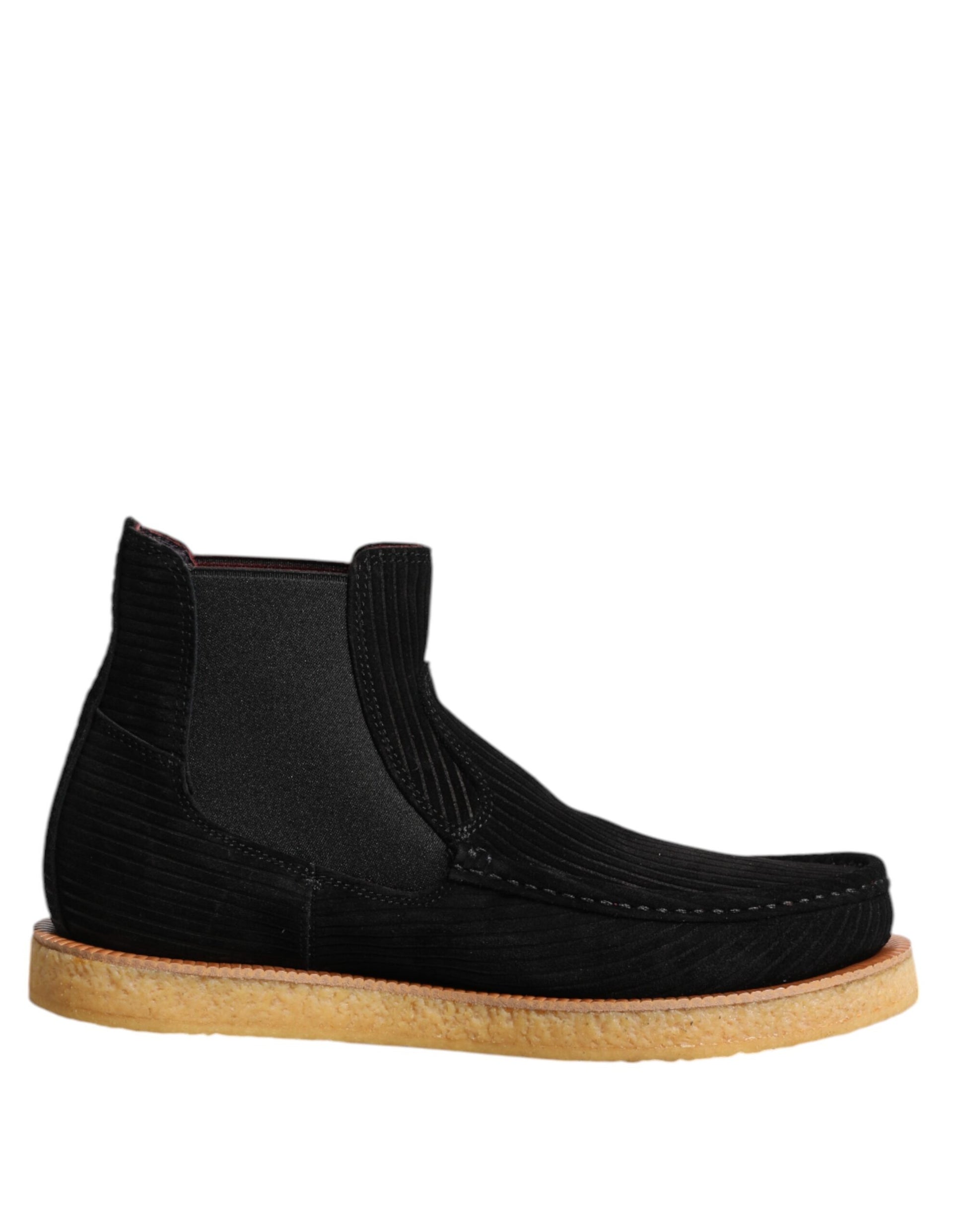 Bottines à enfiler en daim noir Dolce &amp; Gabbana