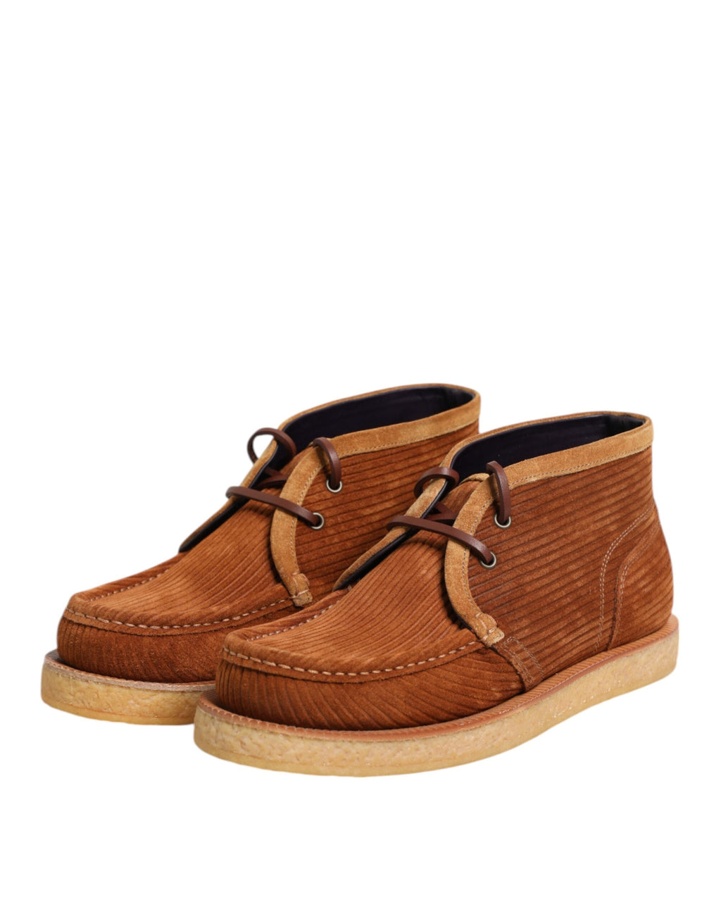 Bottines en daim et nubuck marron Dolce &amp; Gabbana
