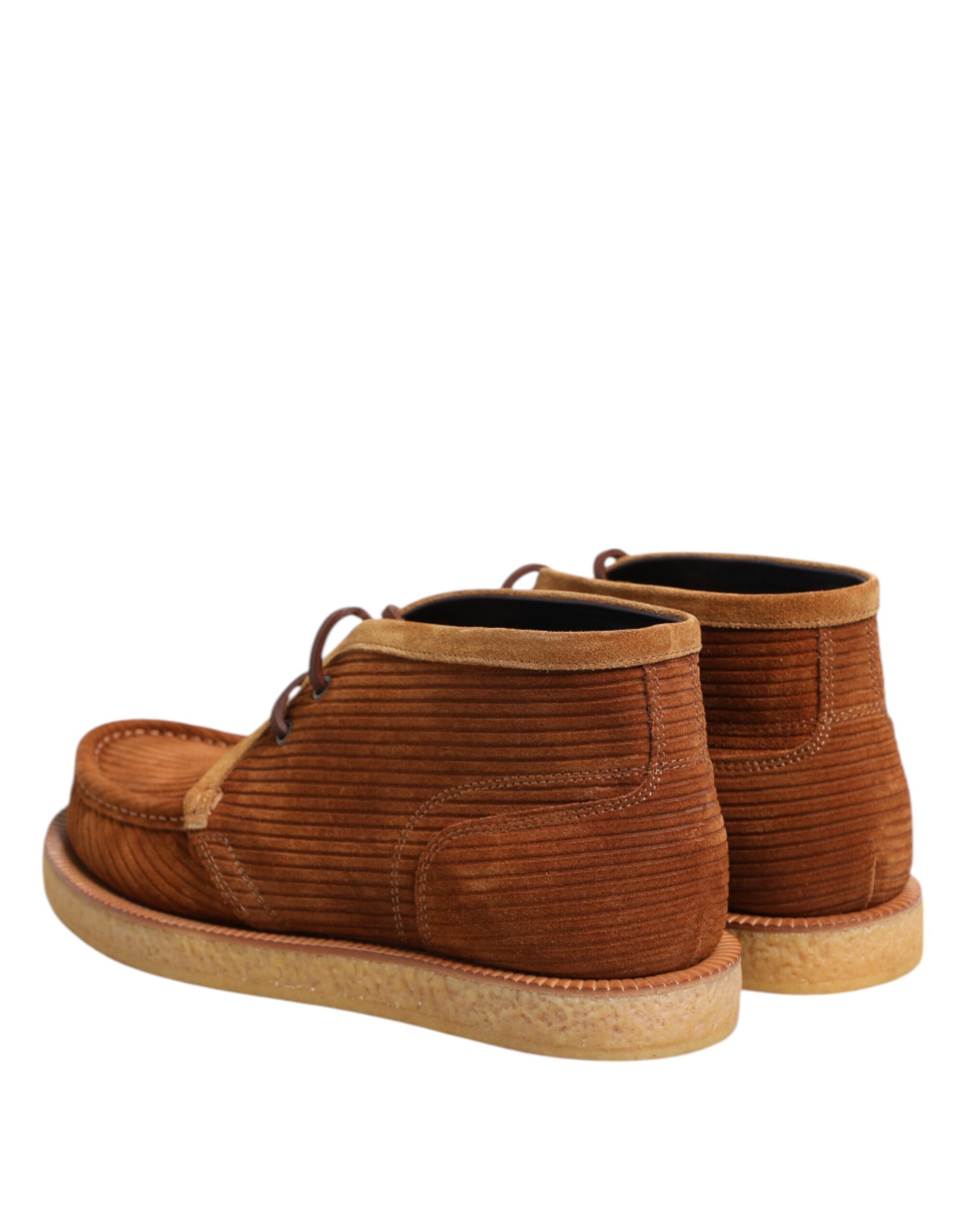 Bottines en daim et nubuck marron Dolce &amp; Gabbana