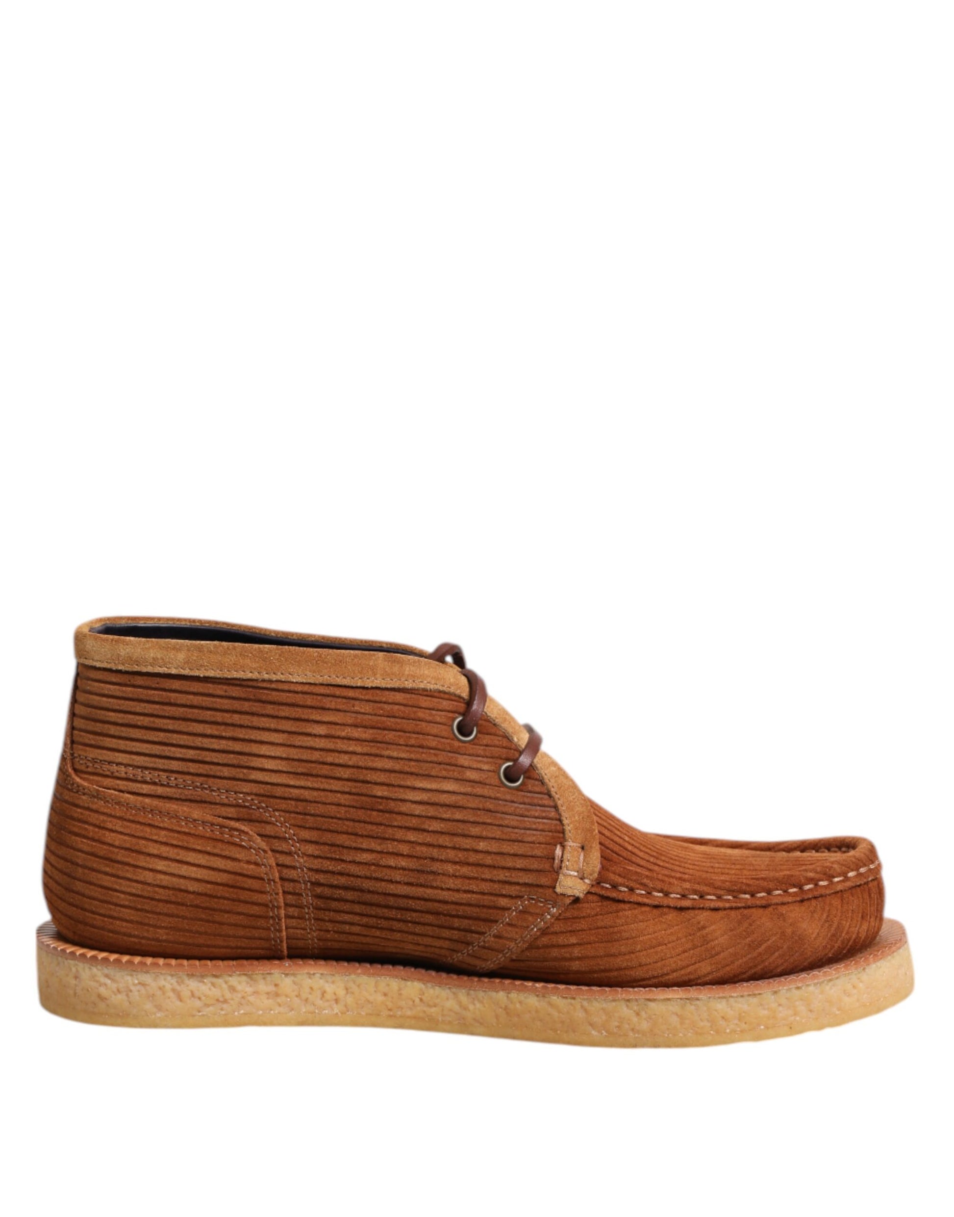 Bottines en daim et nubuck marron Dolce &amp; Gabbana