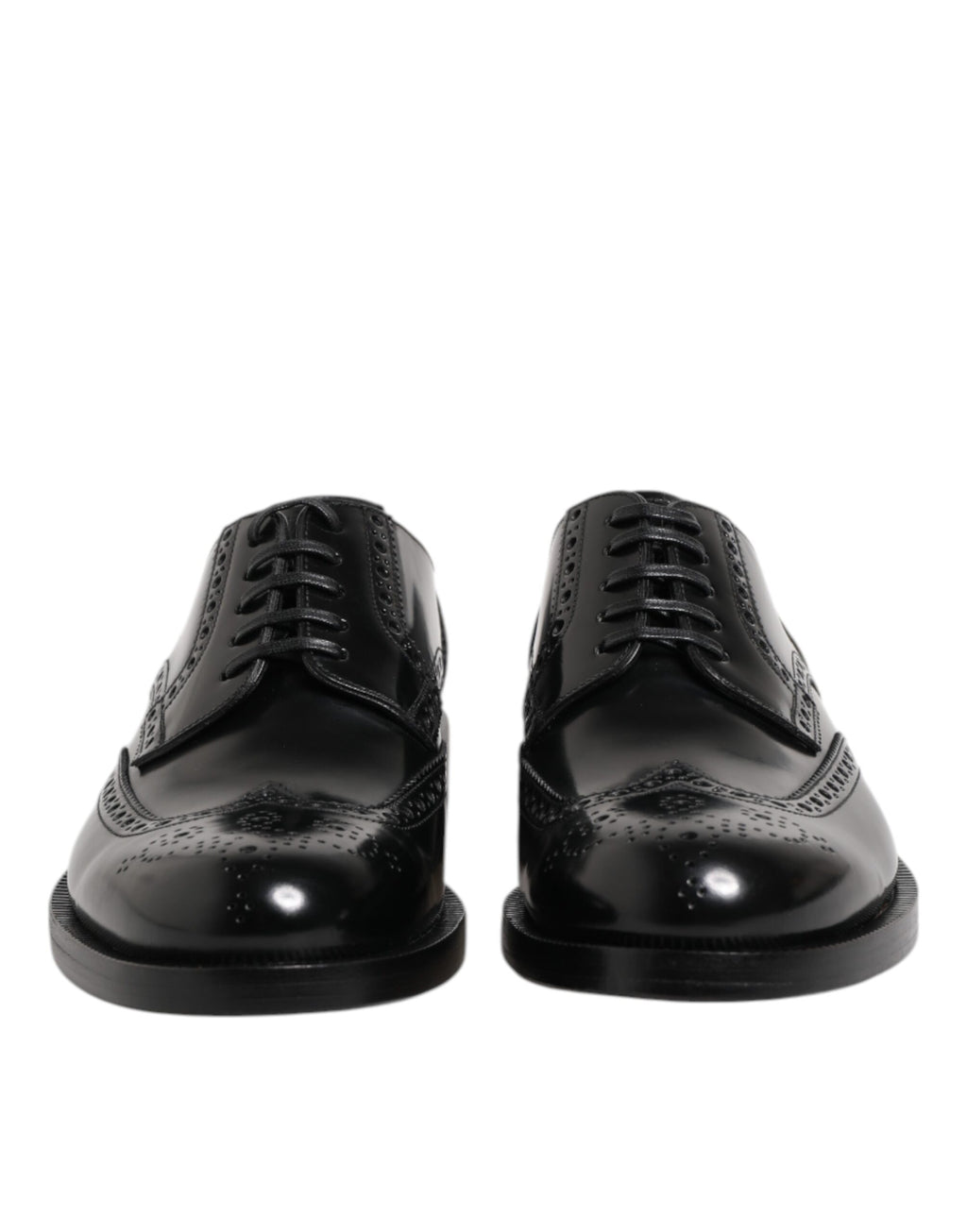 Chaussures habillées Derby en cuir noir Dolce &amp; Gabbana