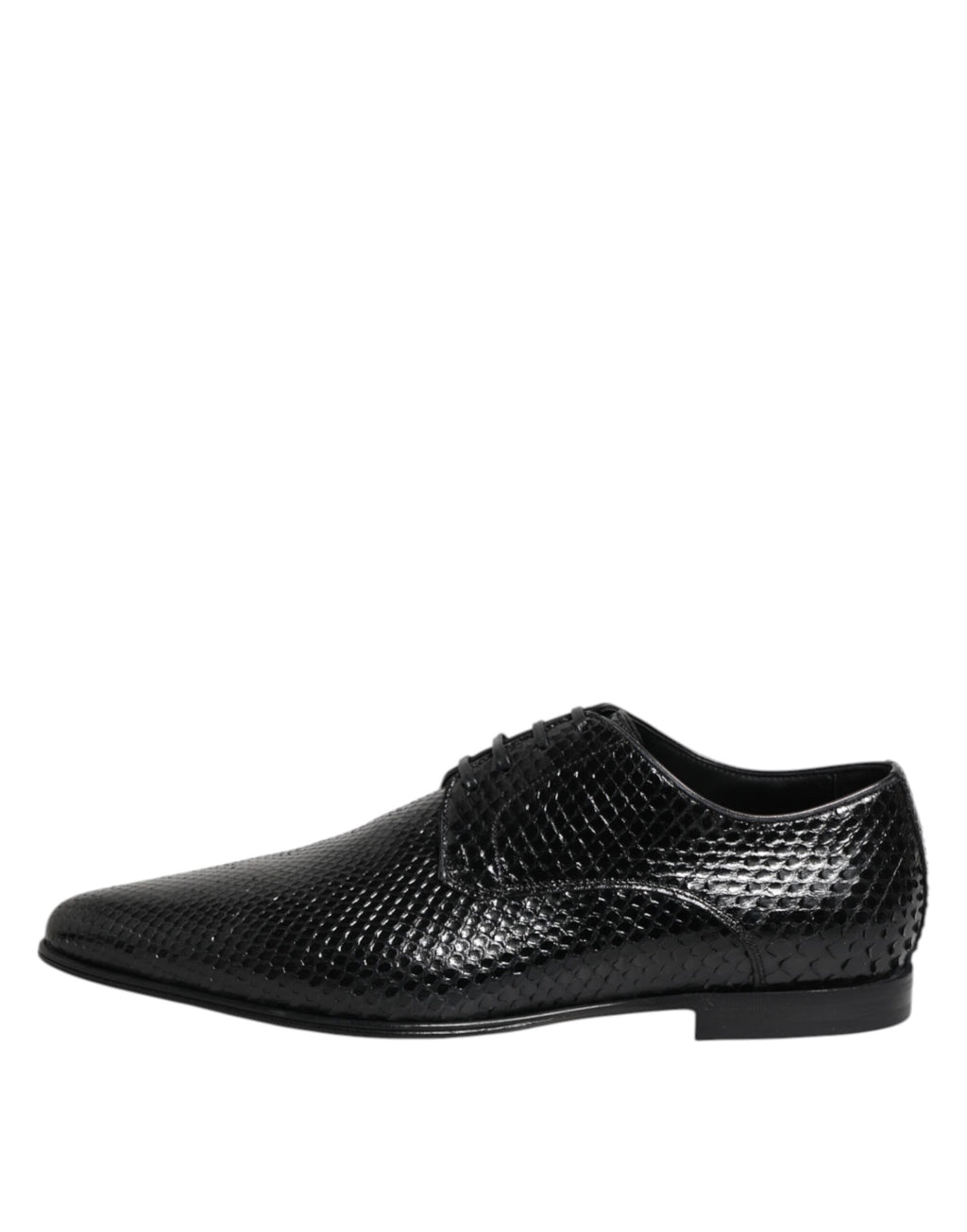 Chaussures Derby à lacets en cuir exotique noir Dolce &amp; Gabbana