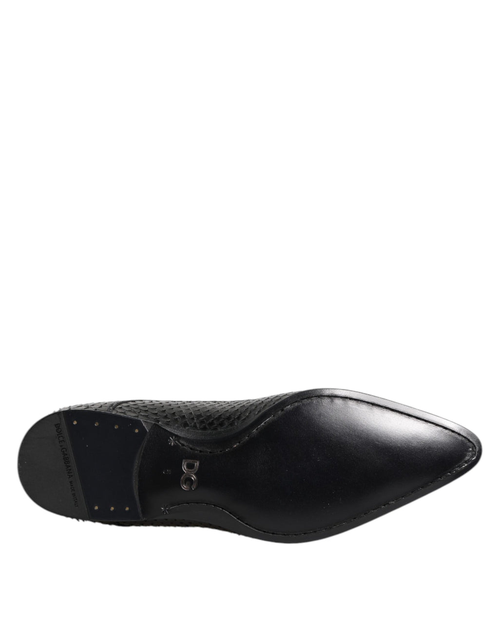 Chaussures Derby à lacets en cuir exotique noir Dolce &amp; Gabbana