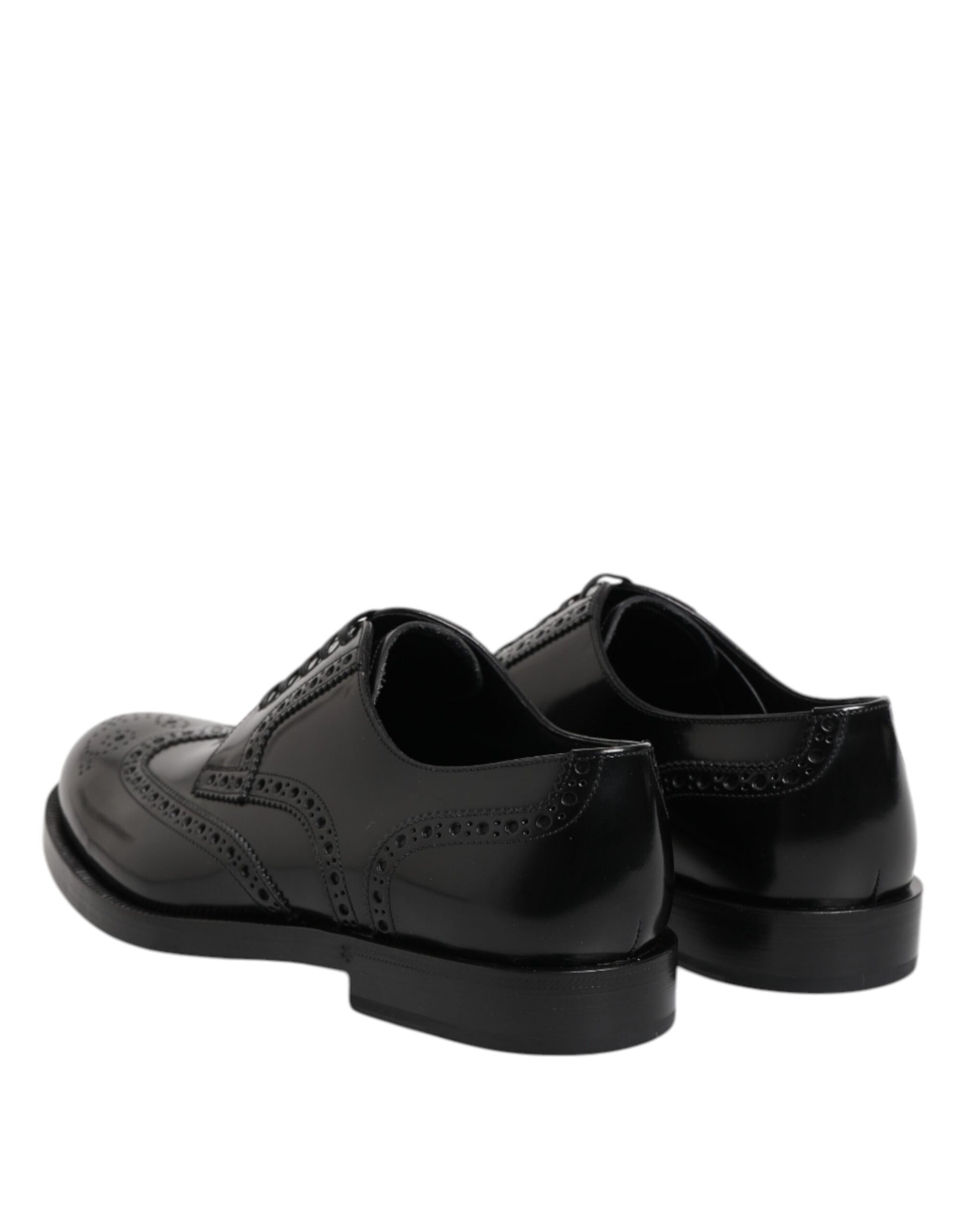 Chaussures habillées Derby en cuir noir Dolce &amp; Gabbana