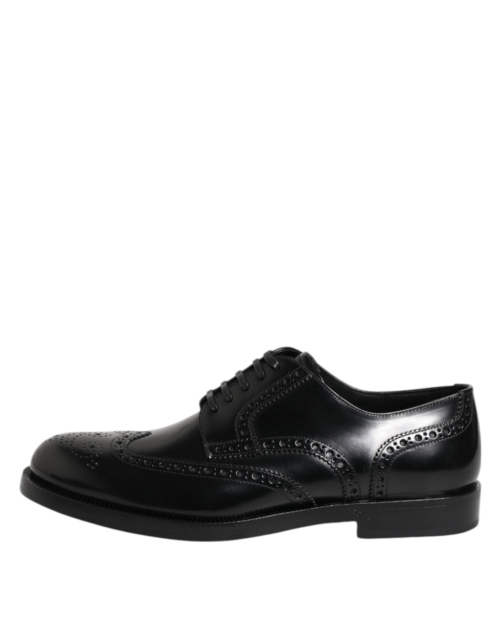 Chaussures habillées Derby en cuir noir Dolce &amp; Gabbana