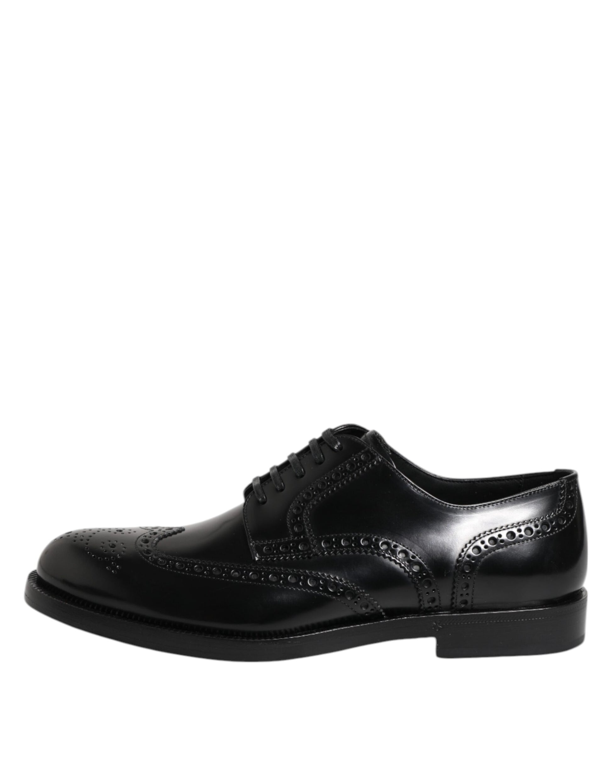 Chaussures habillées Derby en cuir noir Dolce &amp; Gabbana
