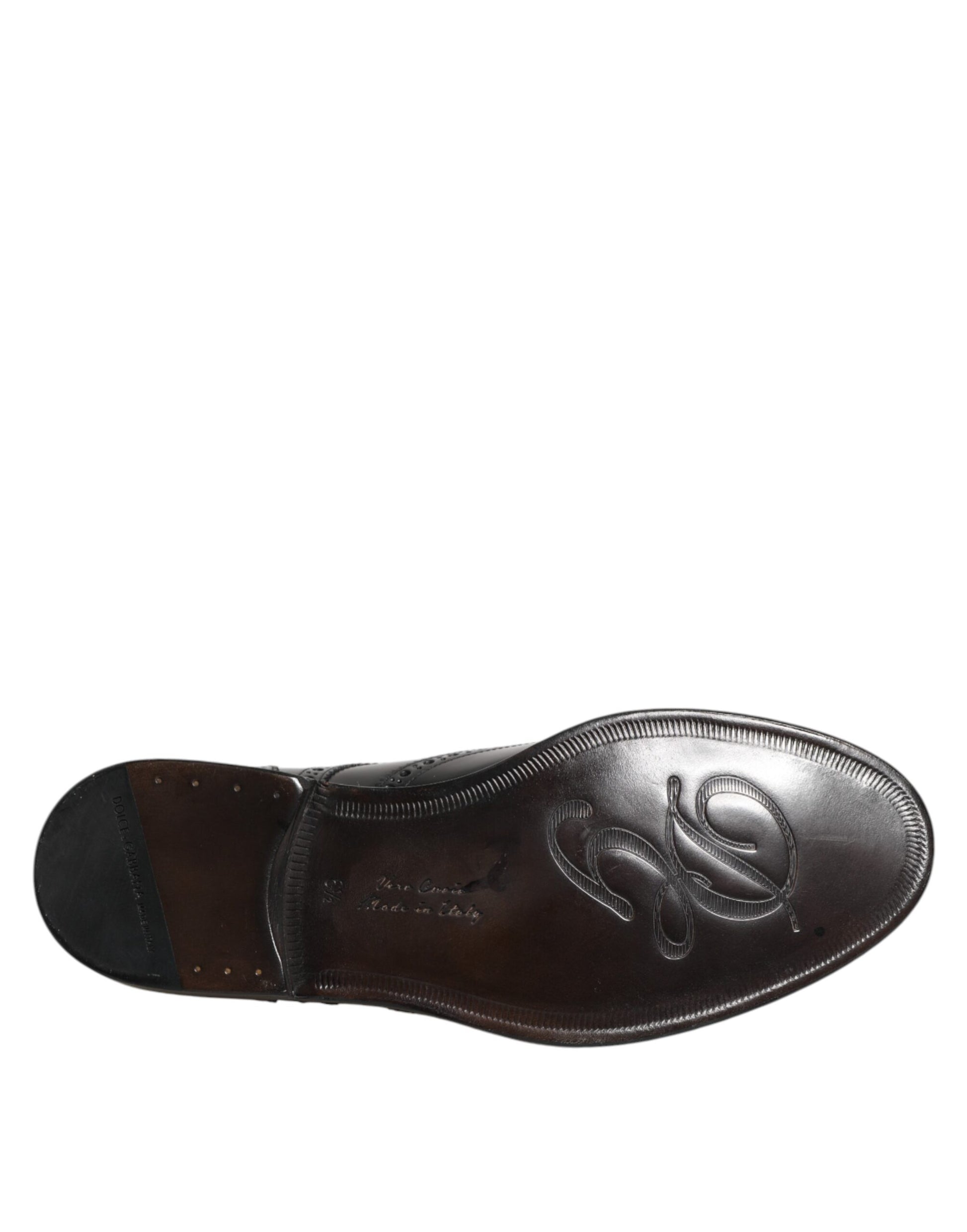 Chaussures habillées Derby en cuir noir Dolce &amp; Gabbana