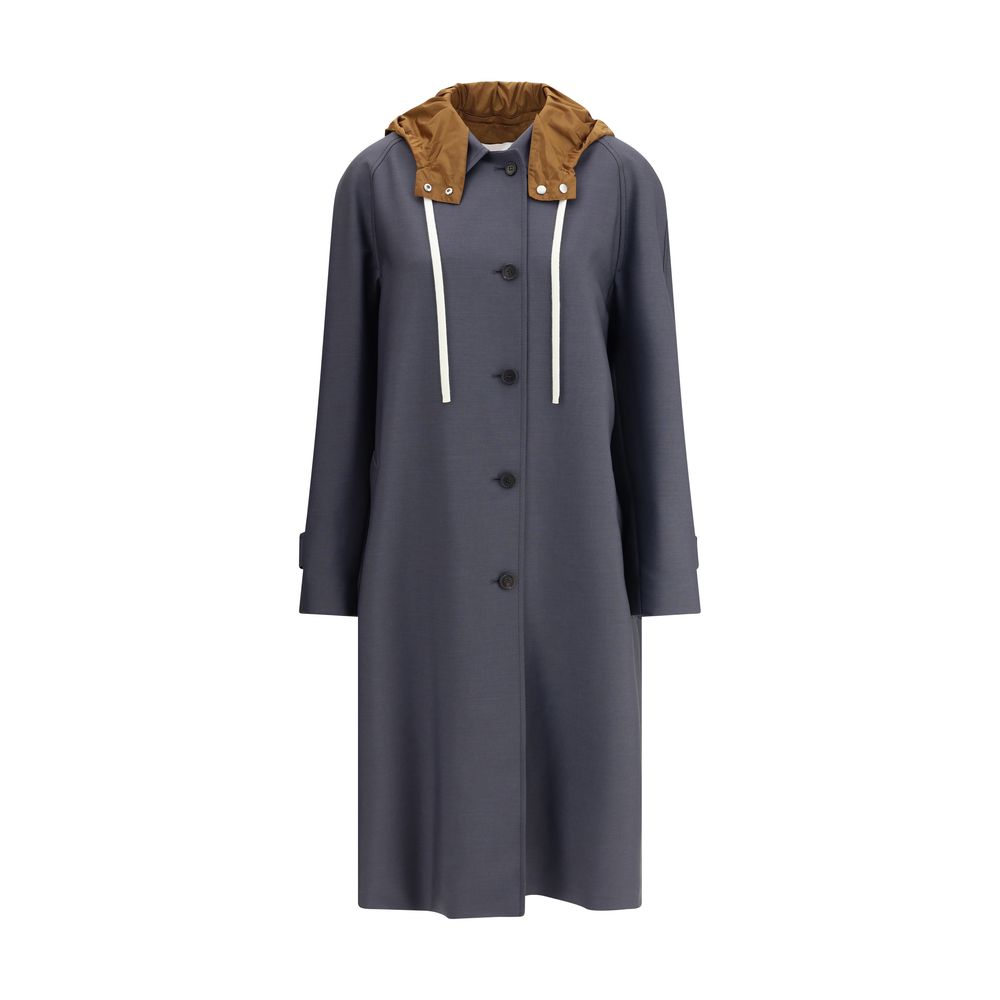 Manteau long à capuche Miu Miu