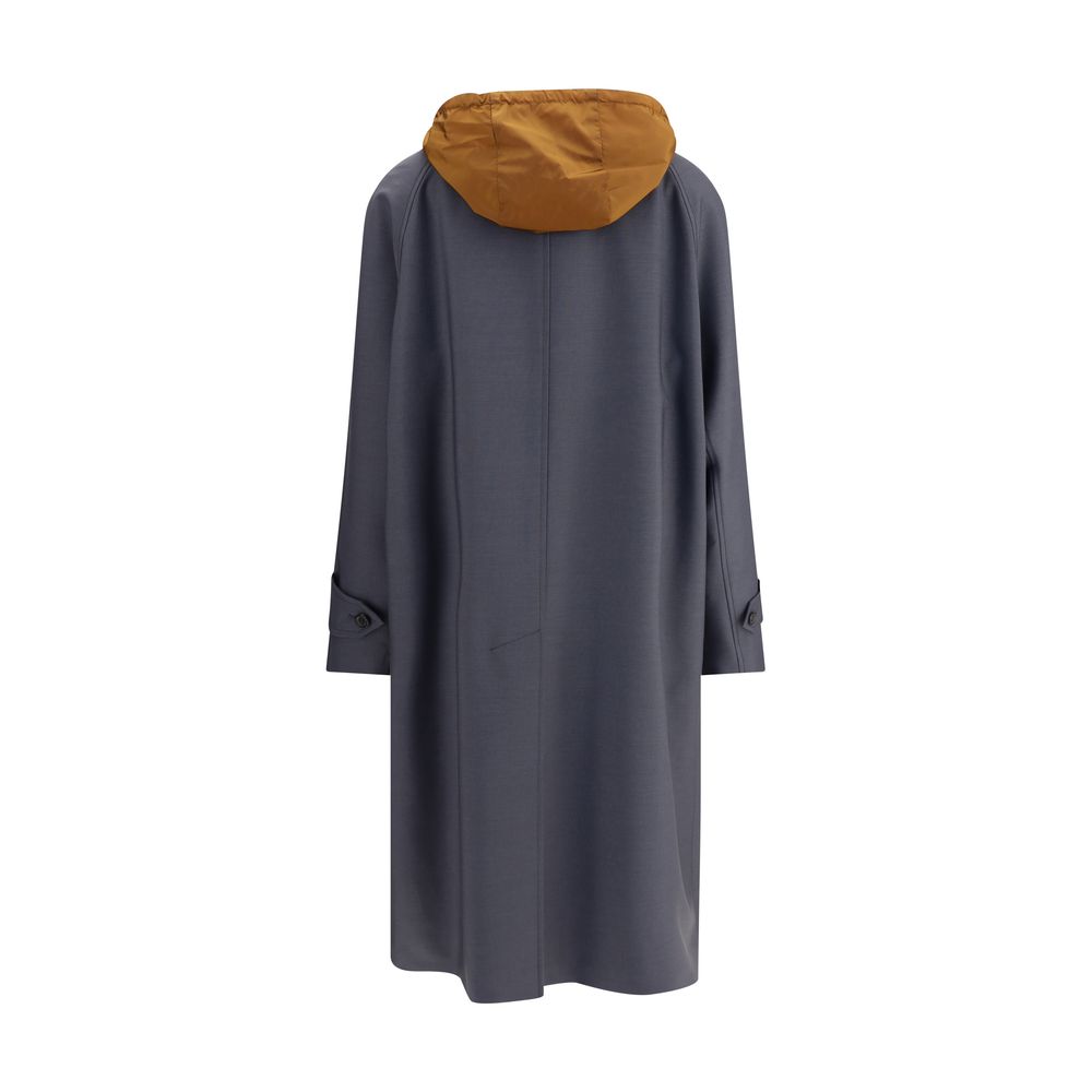 Manteau long à capuche Miu Miu