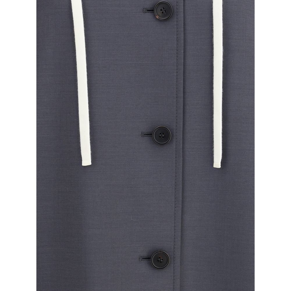 Manteau long à capuche Miu Miu