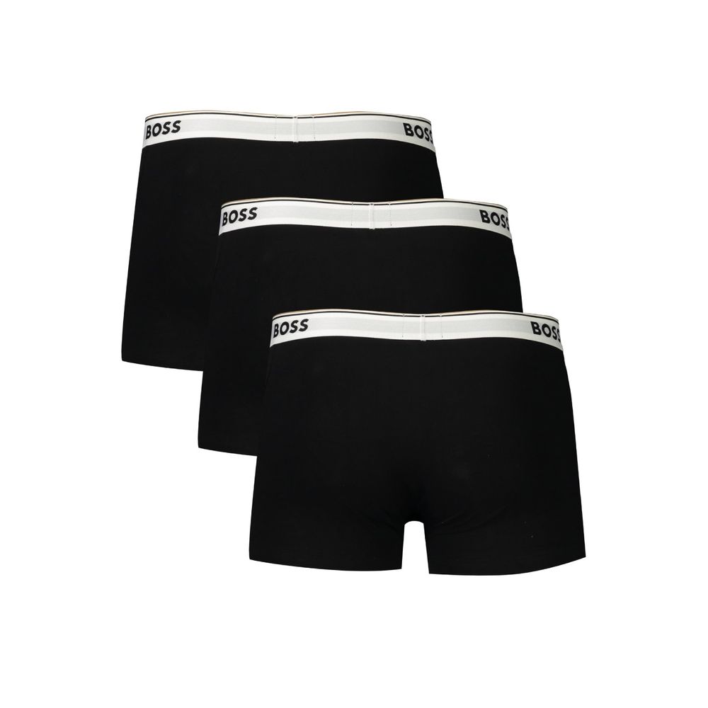 Boxer noir en coton pour homme Hugo Boss