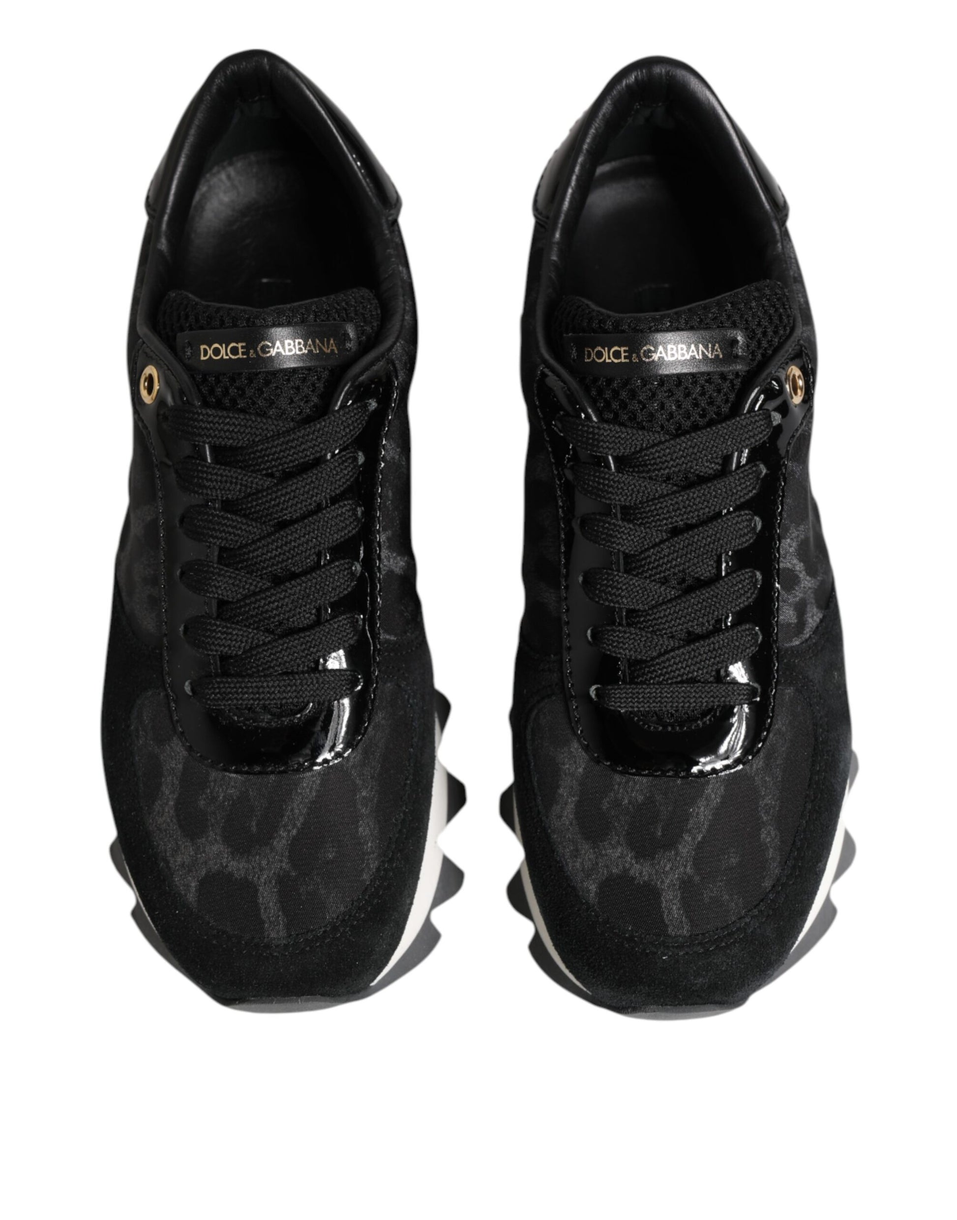 Baskets basses Dolce &amp; Gabbana à imprimé léopard noir et gris