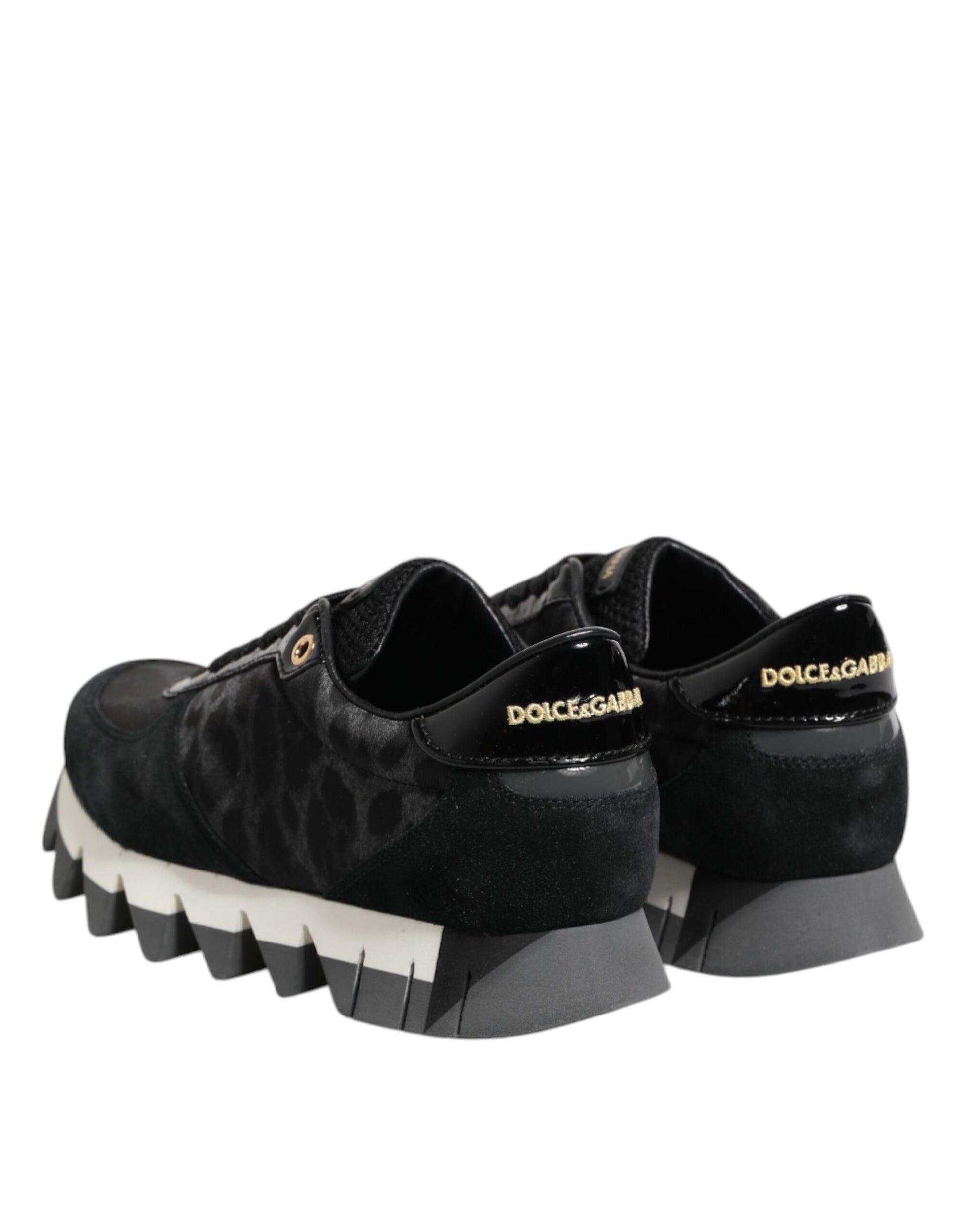 Baskets basses Dolce &amp; Gabbana à imprimé léopard noir et gris