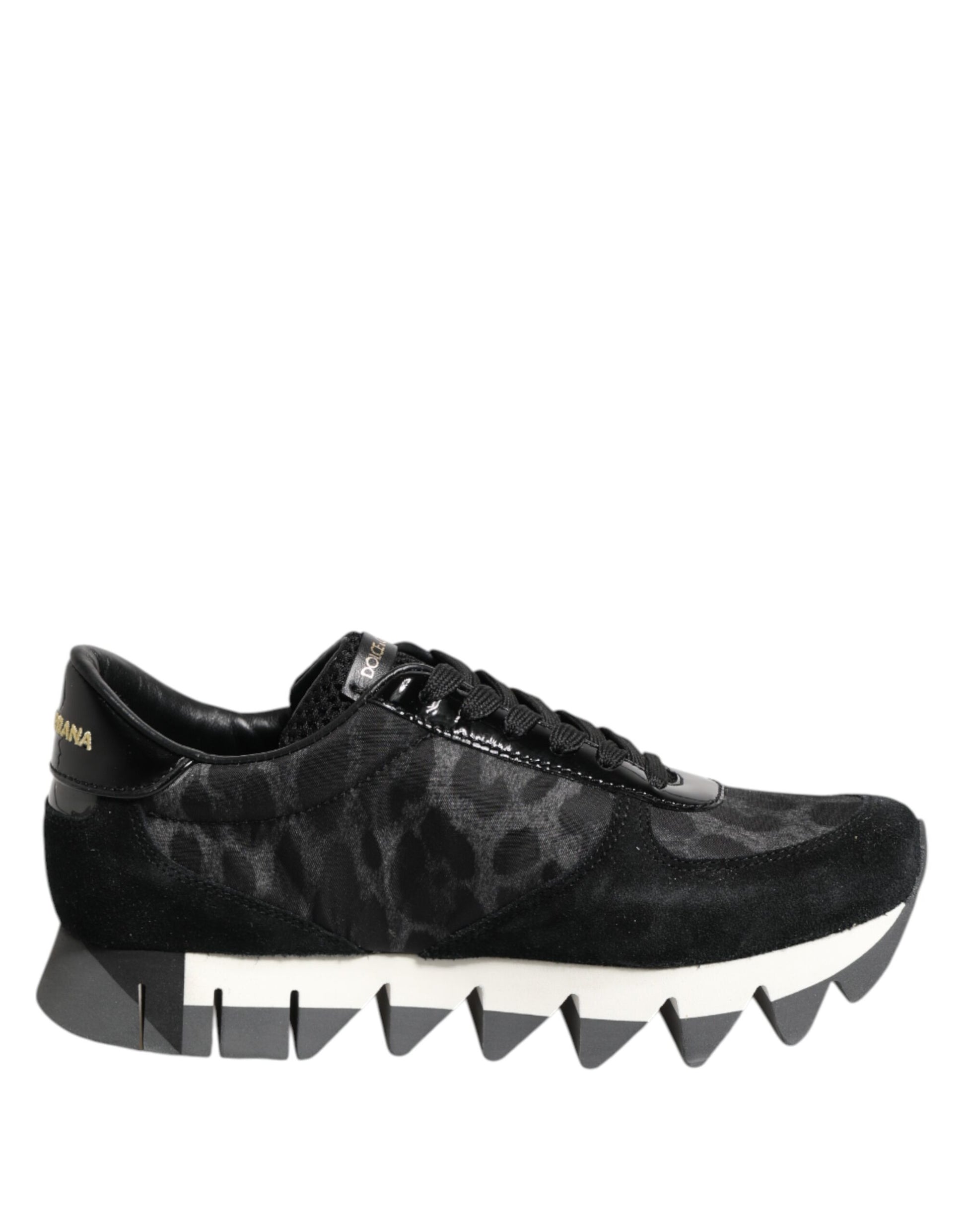 Baskets basses Dolce &amp; Gabbana à imprimé léopard noir et gris