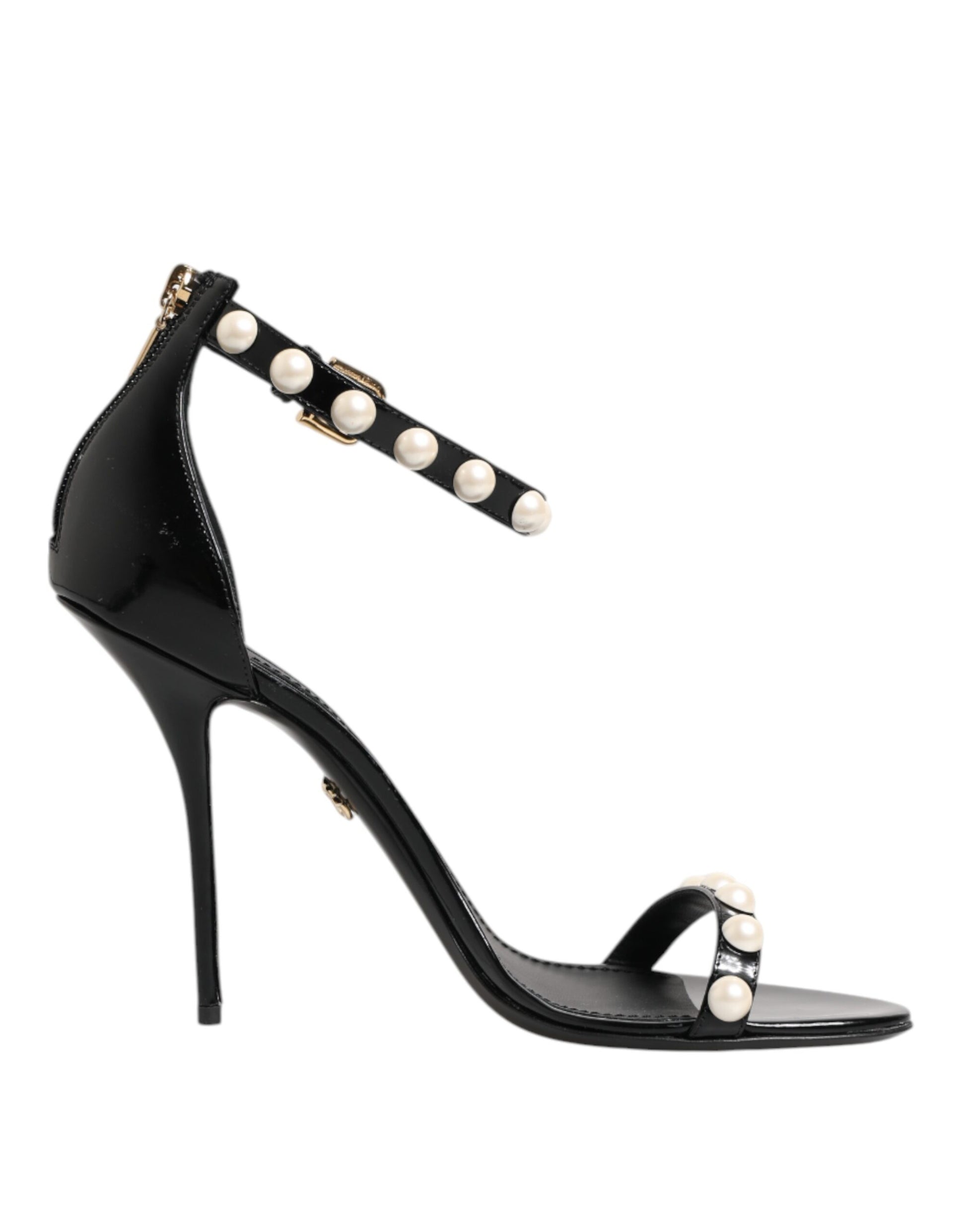 Sandales noires ornées de perles Dolce &amp; Gabbana KEIRA