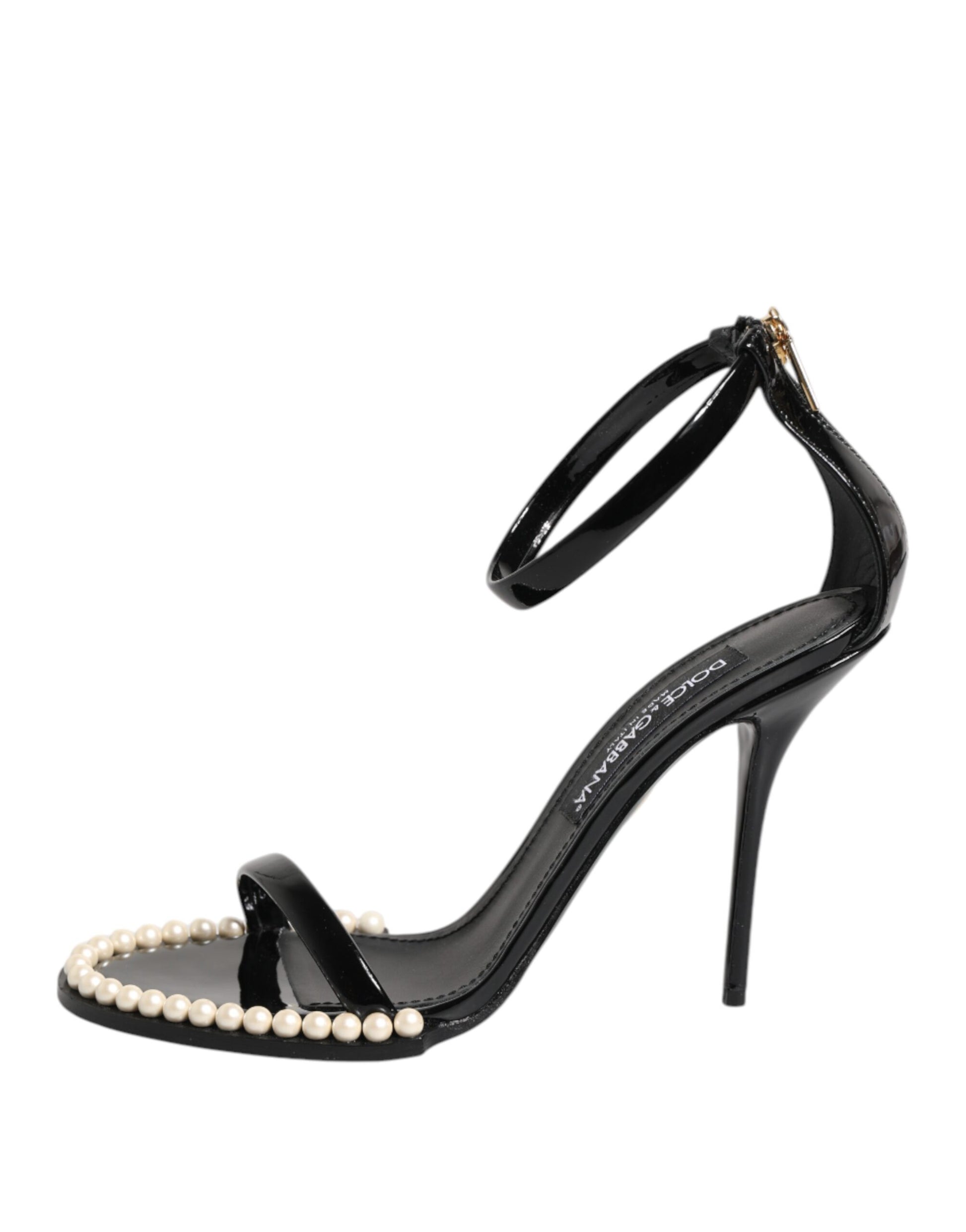 Sandales noires ornées de perles Dolce &amp; Gabbana KEIRA