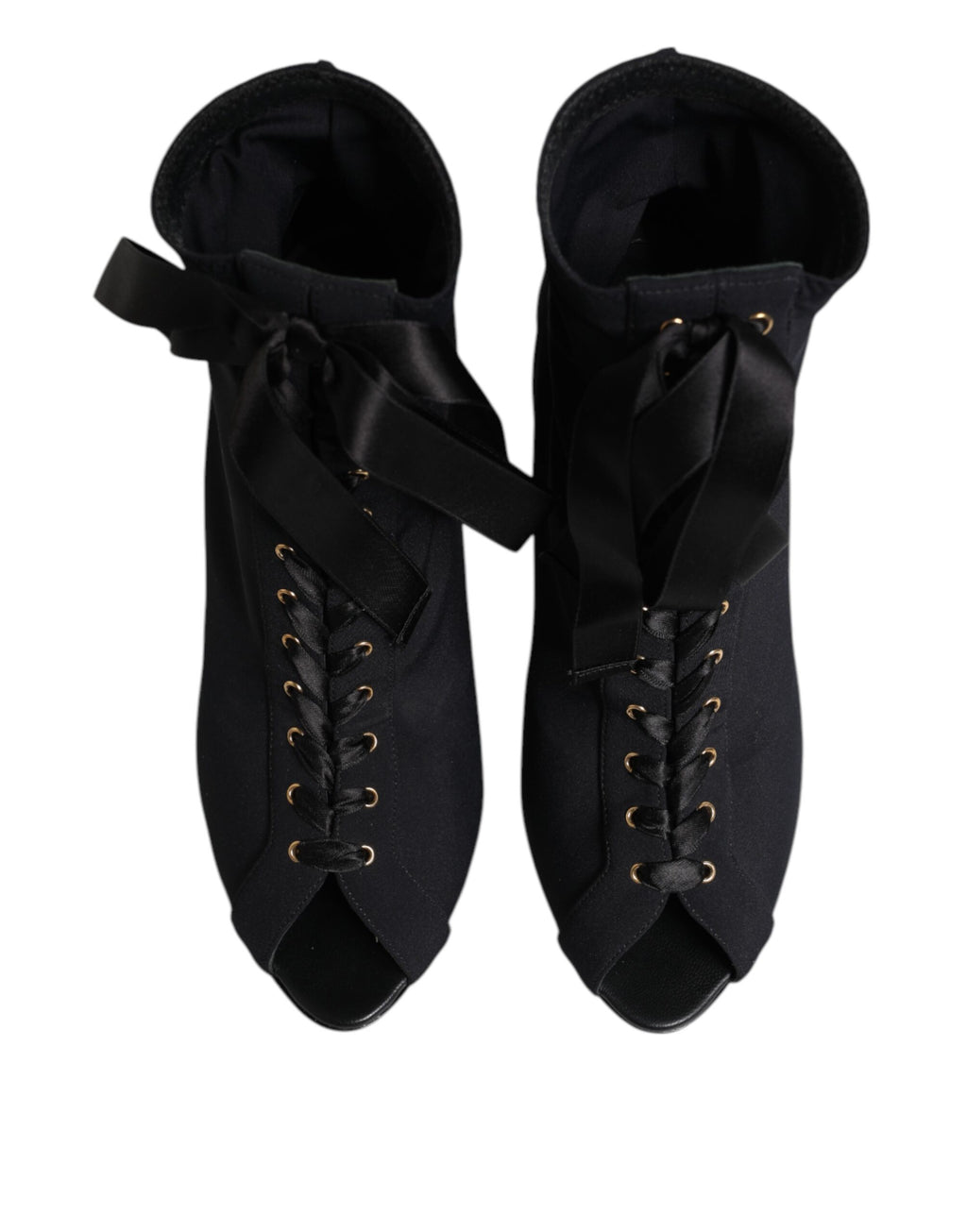Chaussures à lacets et talons aiguilles noirs Dolce &amp; Gabbana