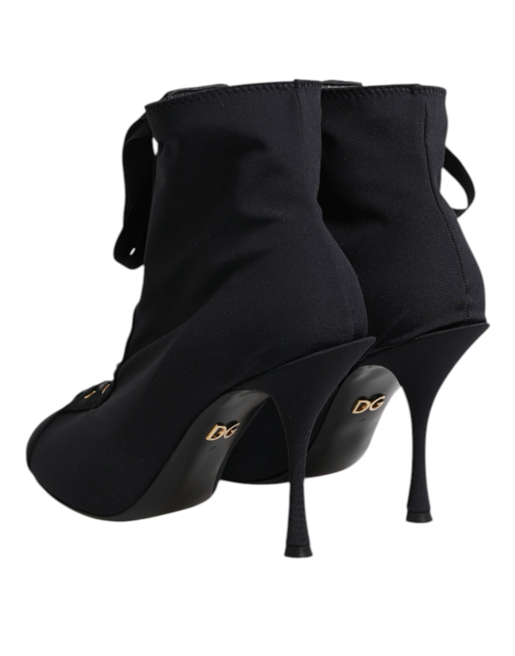 Chaussures à lacets et talons aiguilles noirs Dolce &amp; Gabbana