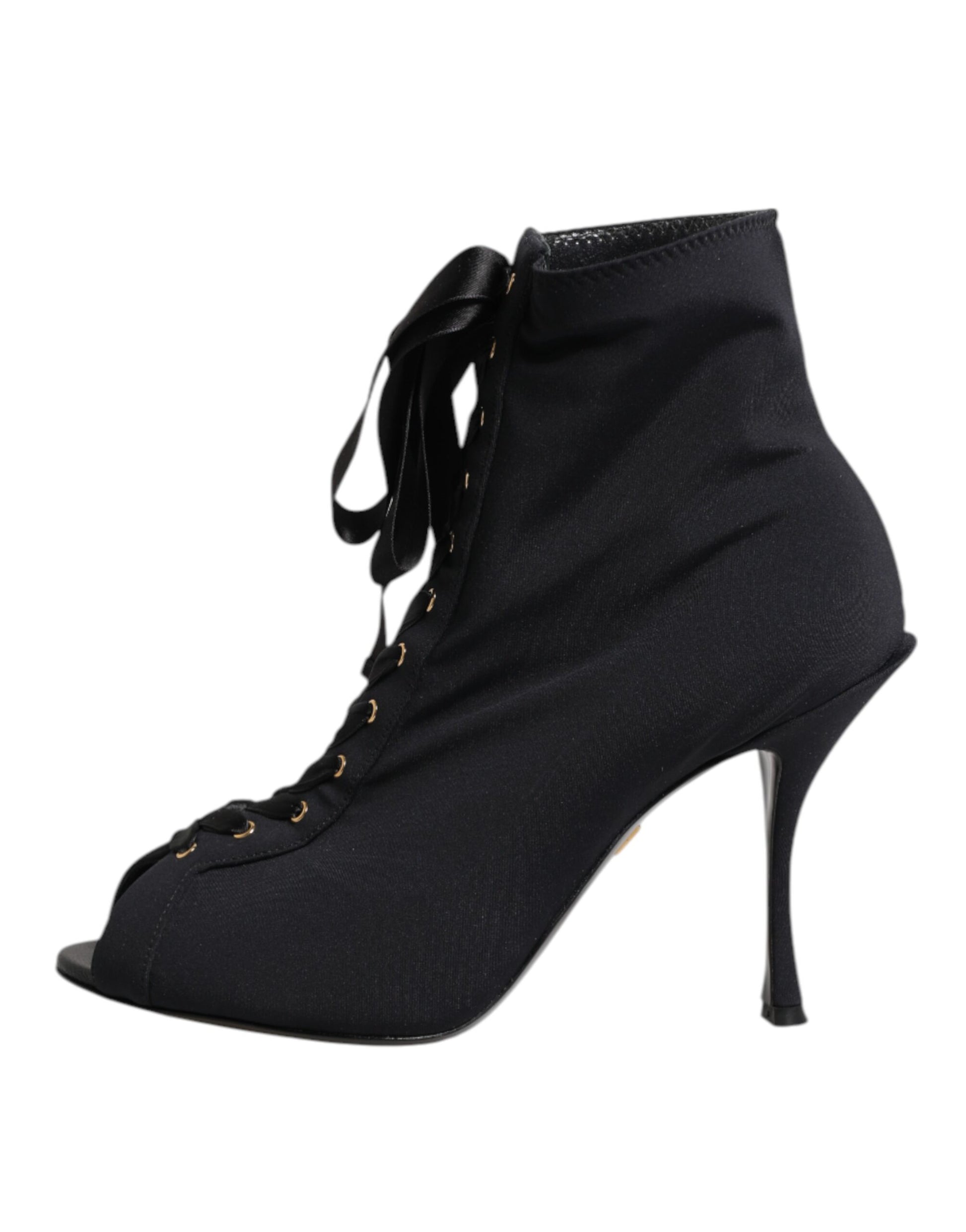 Chaussures à lacets et talons aiguilles noirs Dolce &amp; Gabbana