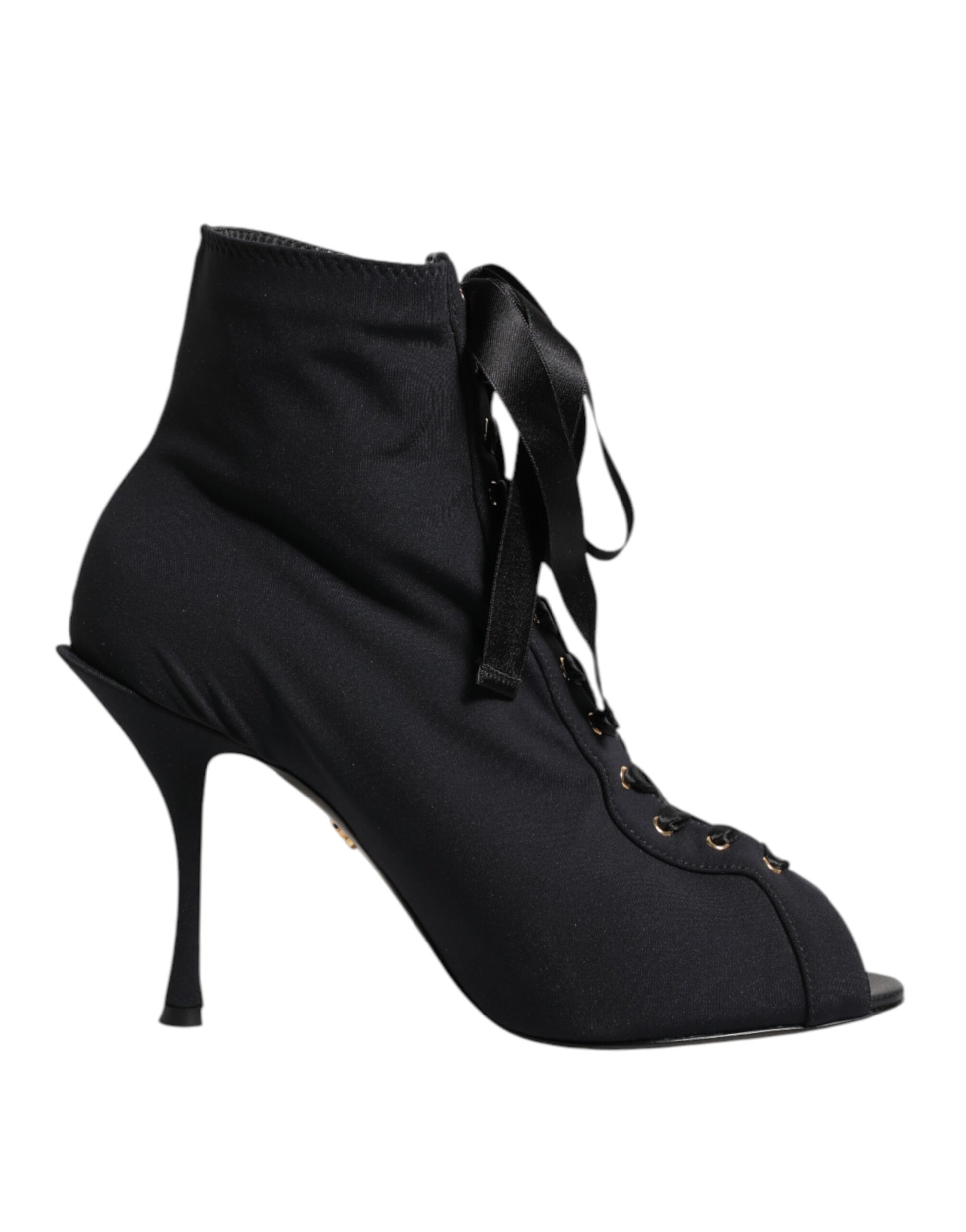 Chaussures à lacets et talons aiguilles noirs Dolce &amp; Gabbana