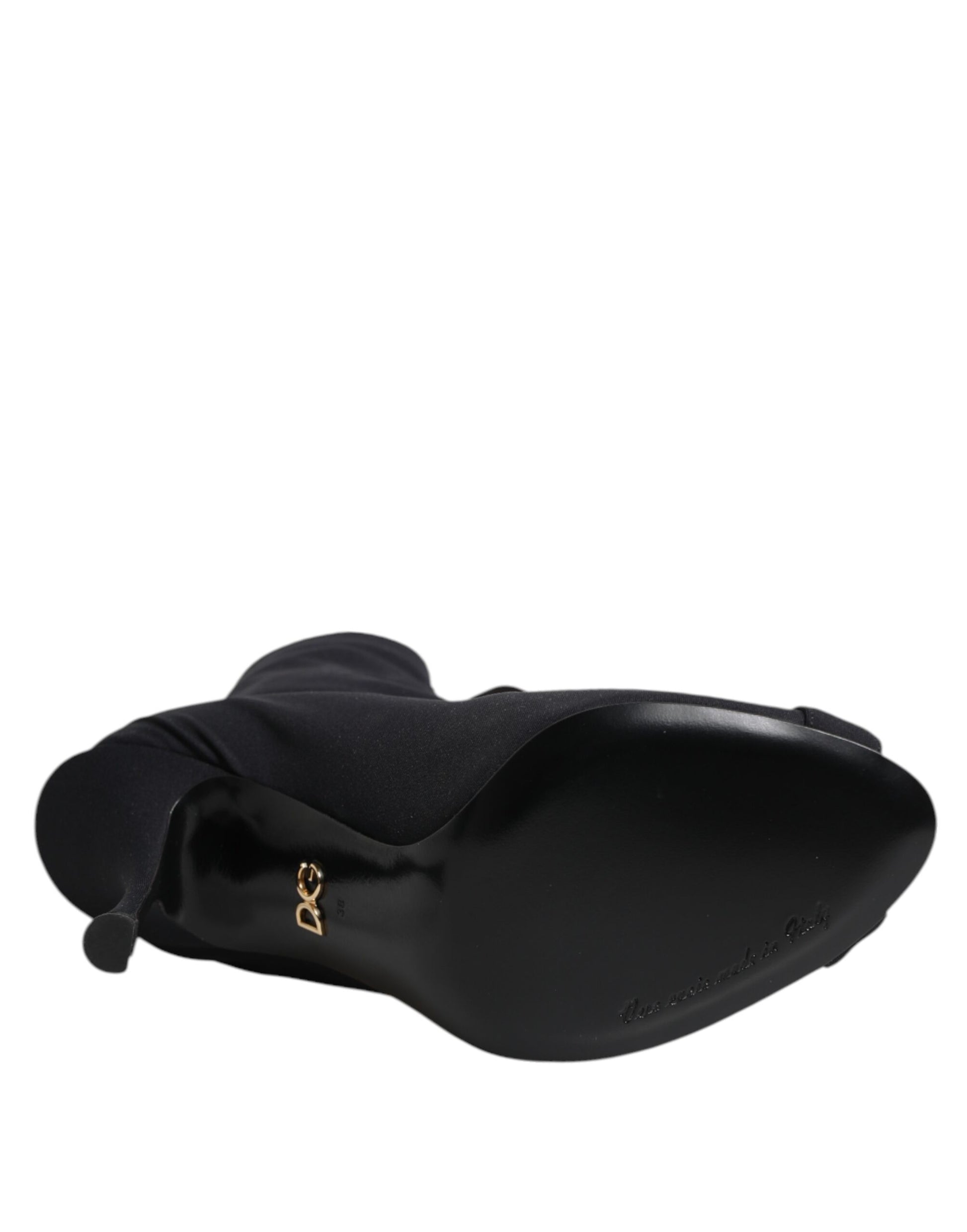 Chaussures à lacets et talons aiguilles noirs Dolce &amp; Gabbana