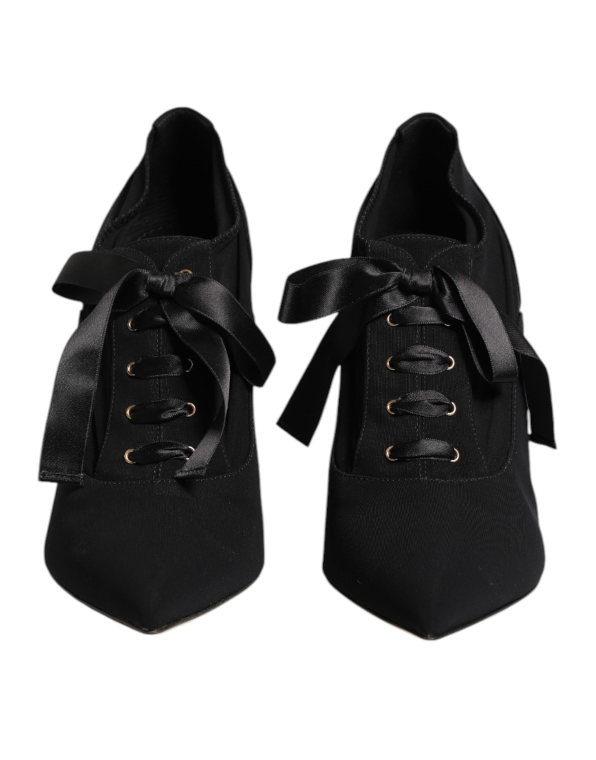 Escarpins à talons aiguilles et lacets noirs Dolce &amp; Gabbana