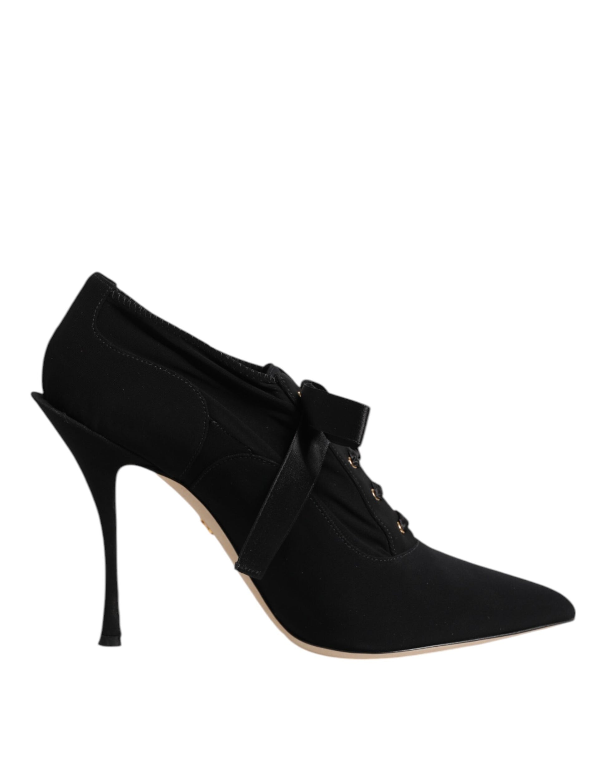 Escarpins à talons aiguilles et lacets noirs Dolce &amp; Gabbana