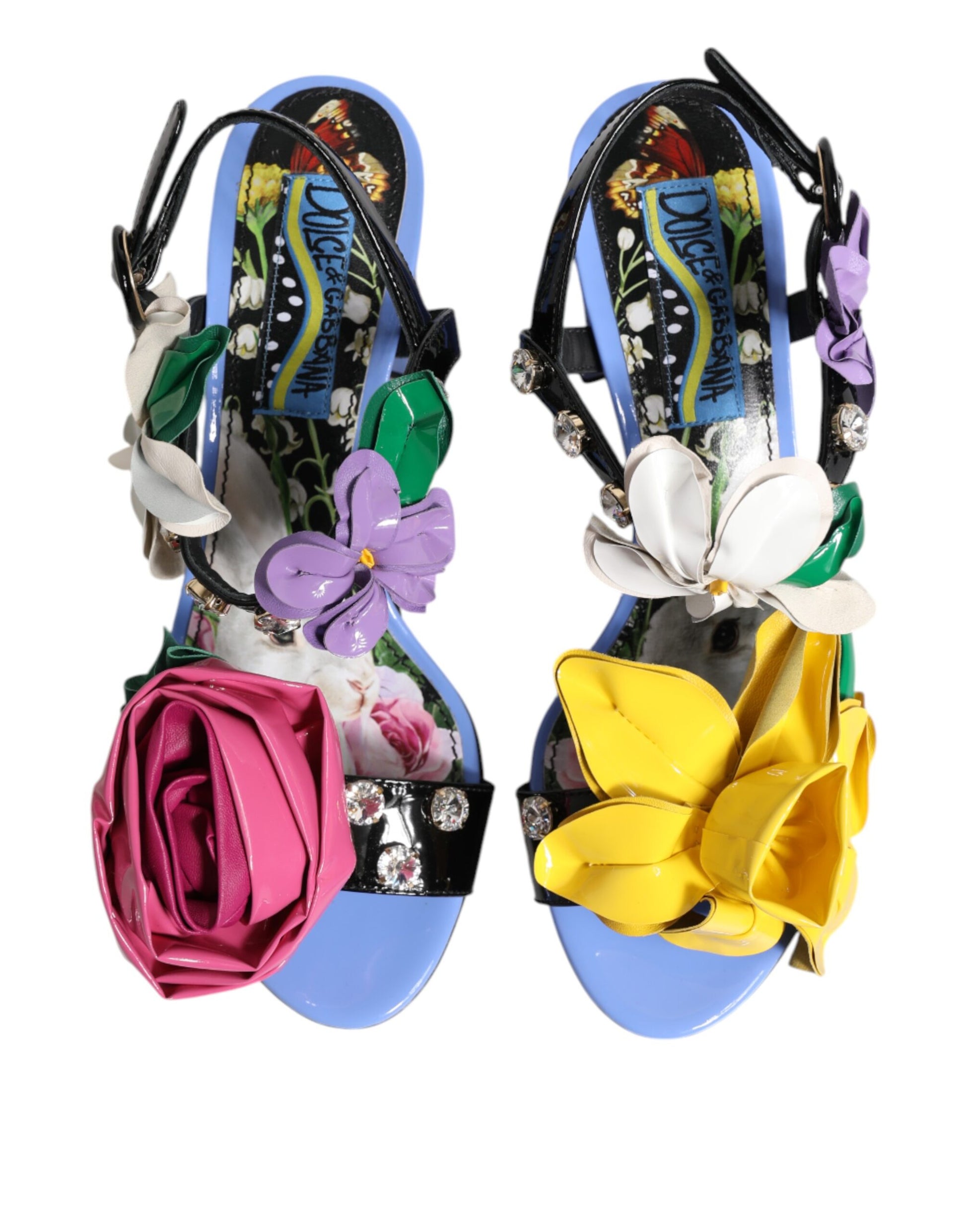 Sandales Dolce &amp; Gabbana KEIRA à cristaux floraux multicolores