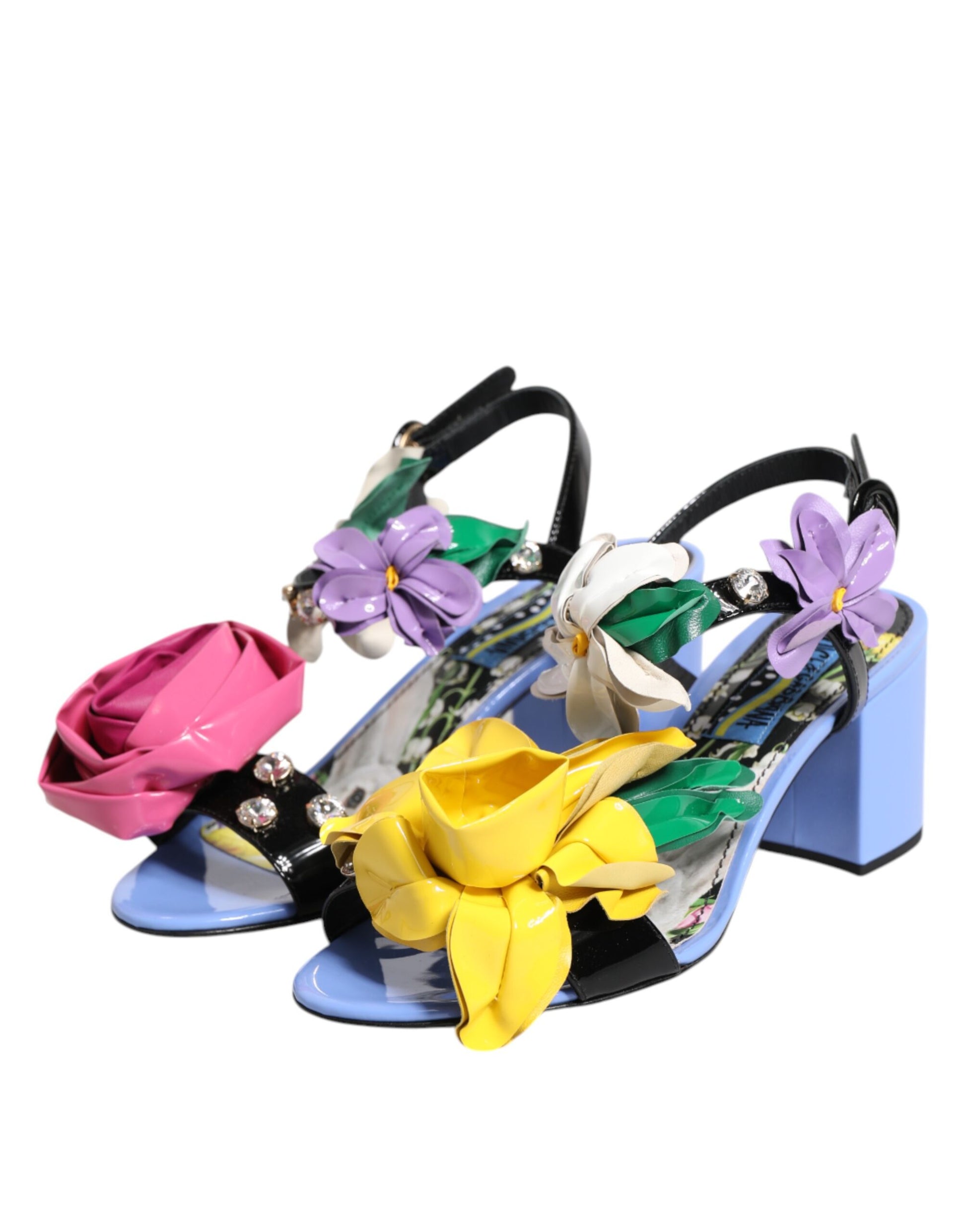 Sandales Dolce &amp; Gabbana KEIRA à cristaux floraux multicolores
