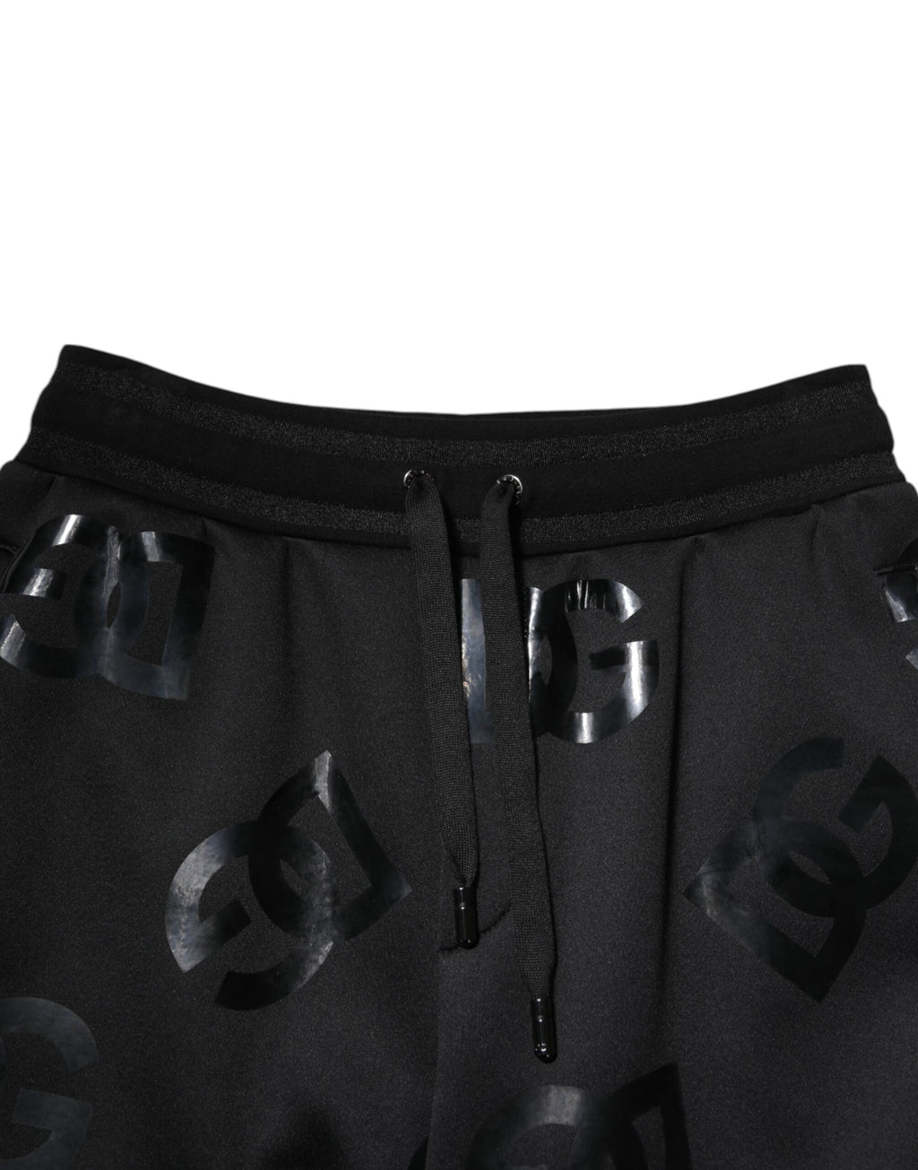 Bermuda en coton noir avec logo Dolce &amp; Gabbana