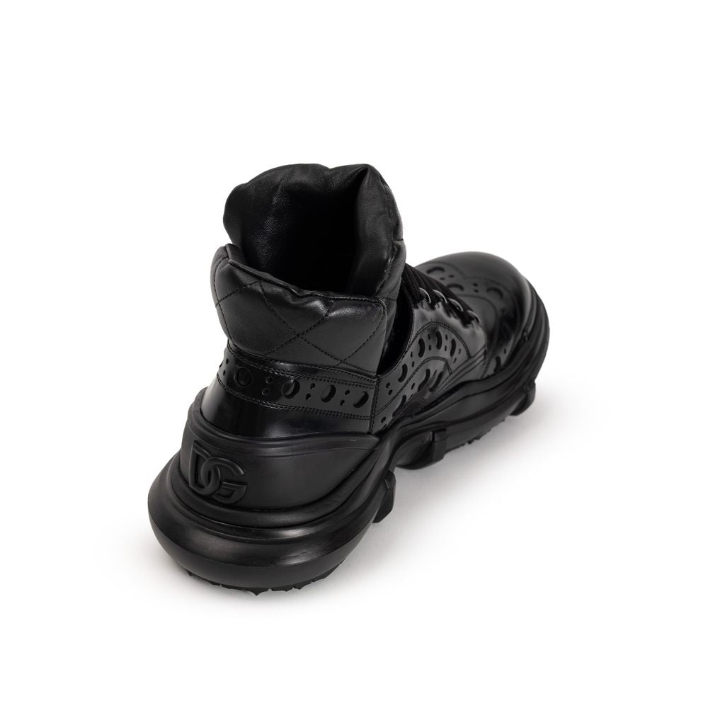 Chaussures richelieu et derby en cuir noir Dolce &amp; Gabbana