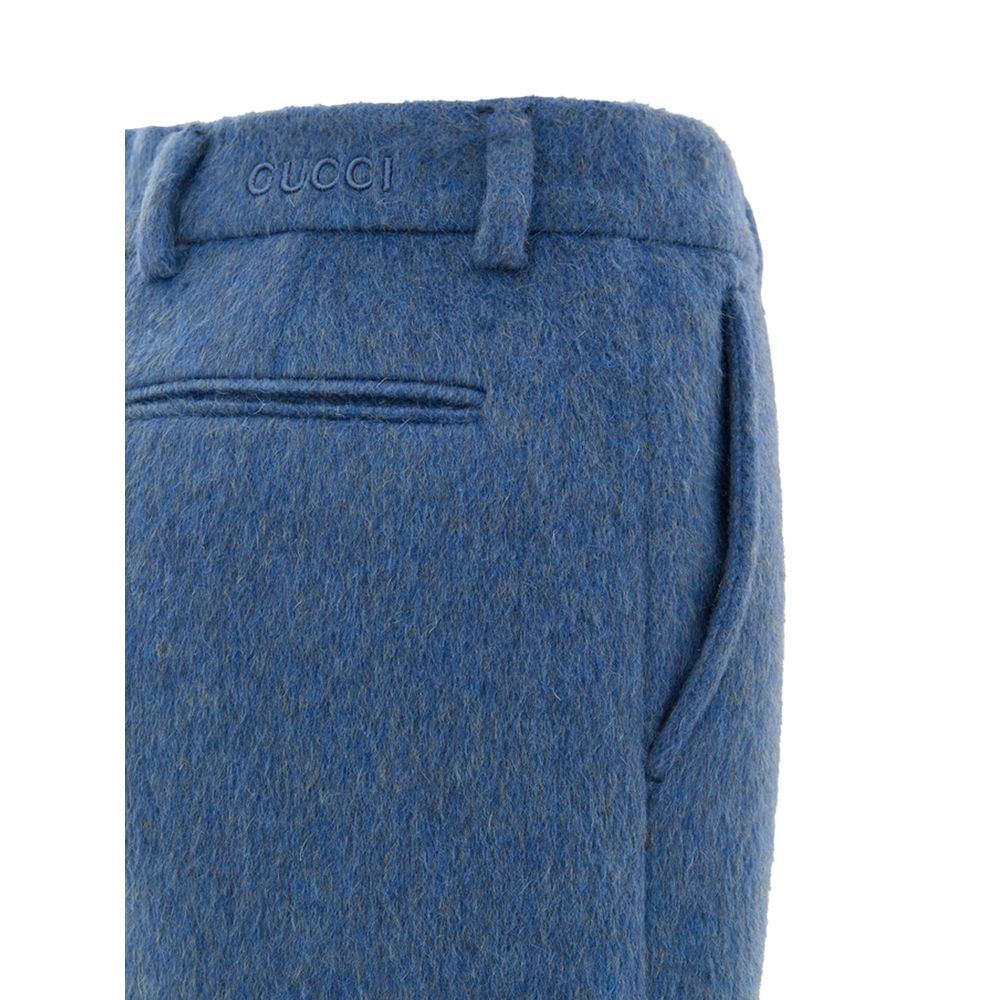 Short en laine bleu Gucci