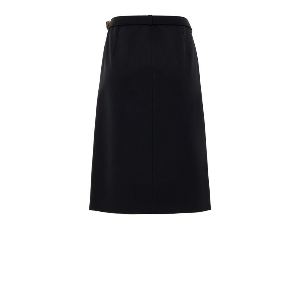Jupe en laine noire Gucci