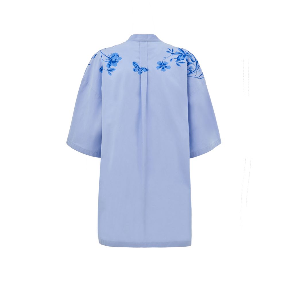 Chemise en coton bleu Gucci