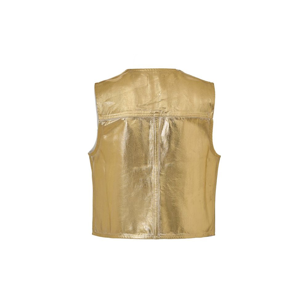 Veste sans manches en coton doré Ganni