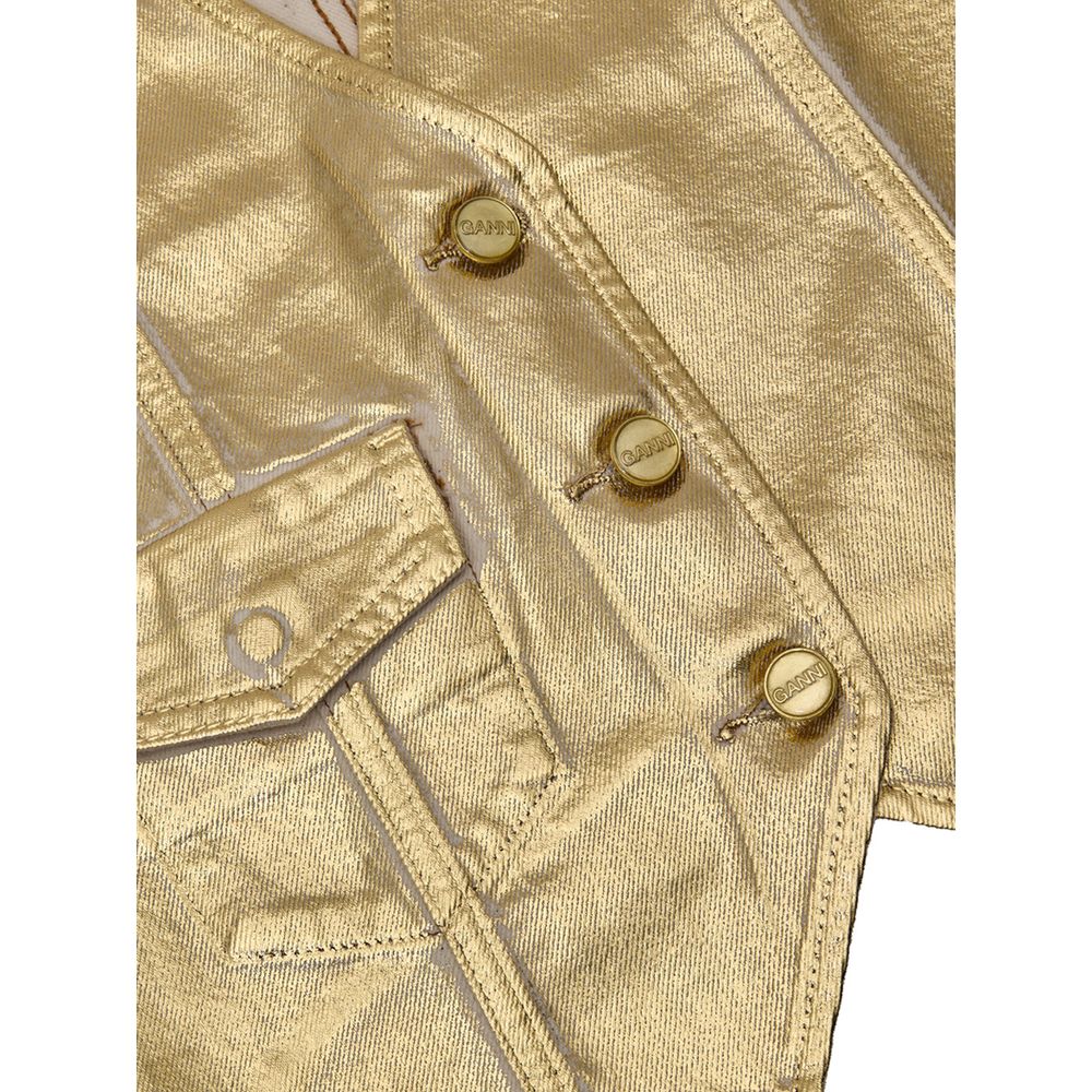 Veste sans manches en coton doré Ganni