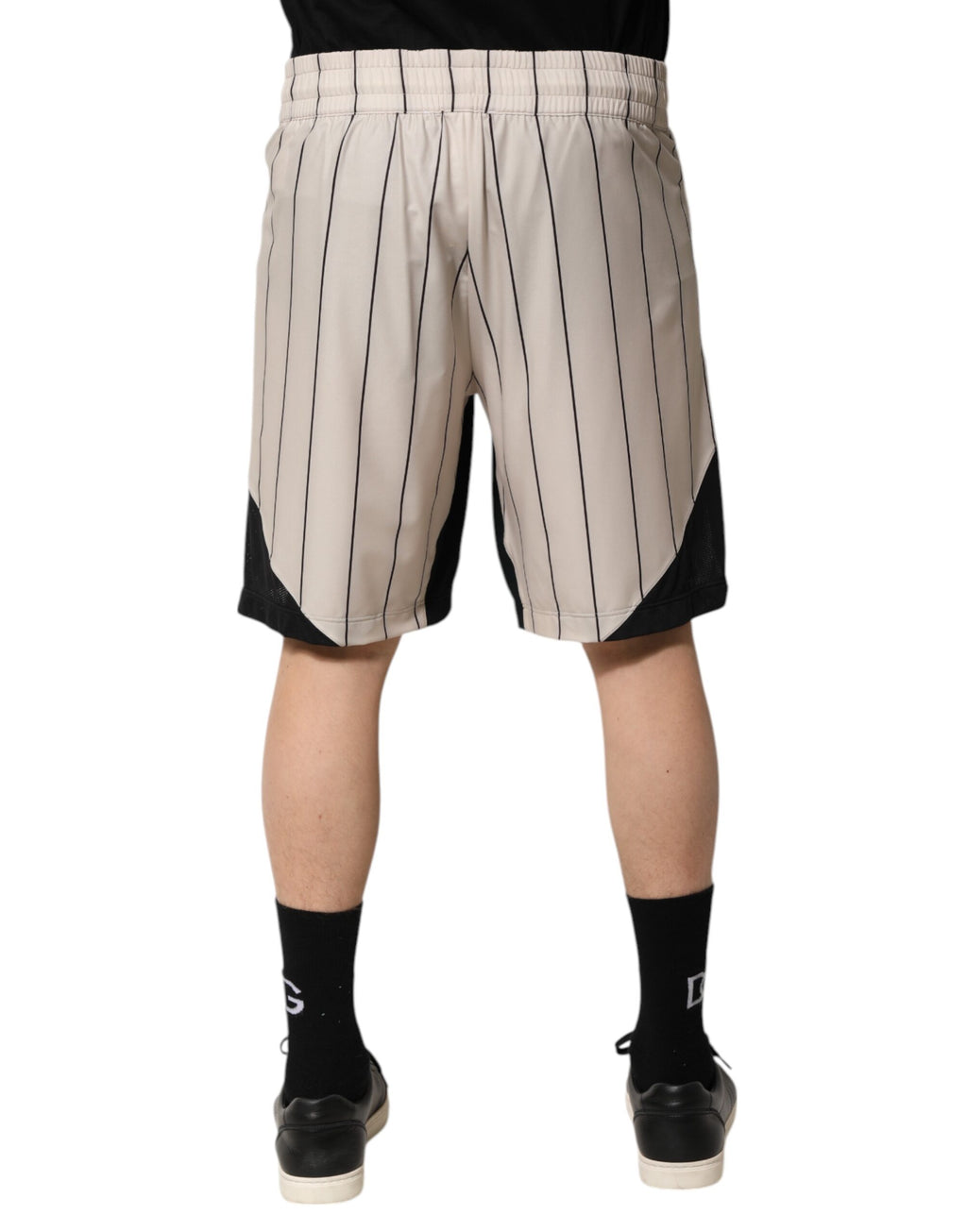 Short de survêtement Dolce &amp; Gabbana en polyester blanc cassé avec logo DG