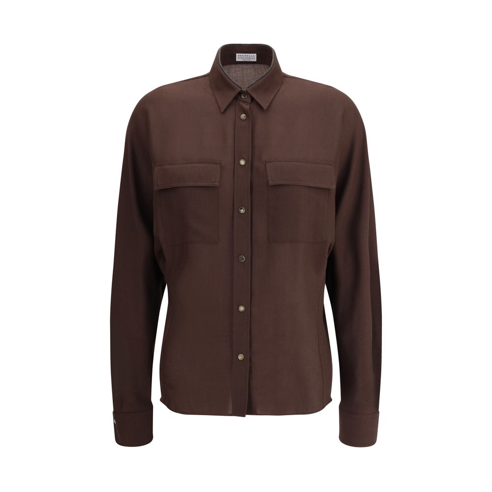Chemise à col ornementé Brunello Cucinelli